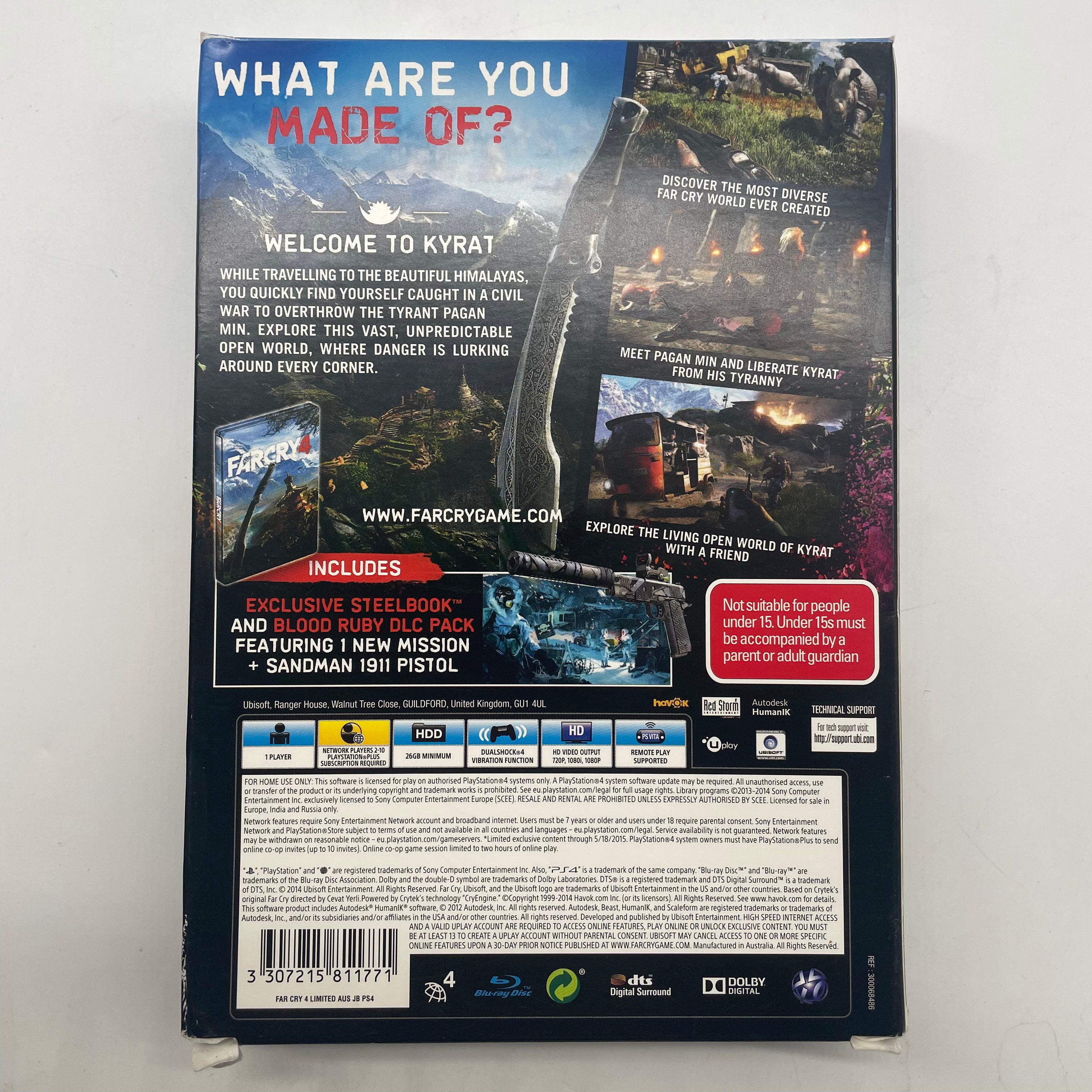 Far Cry 4 Blood Ruby Edition - PS4 Limited Steelbook Game with Exclusive Content | Action-Adventure Video Game for PlayStation 4 | Perfect for Gaming Enthusiasts & Collectors