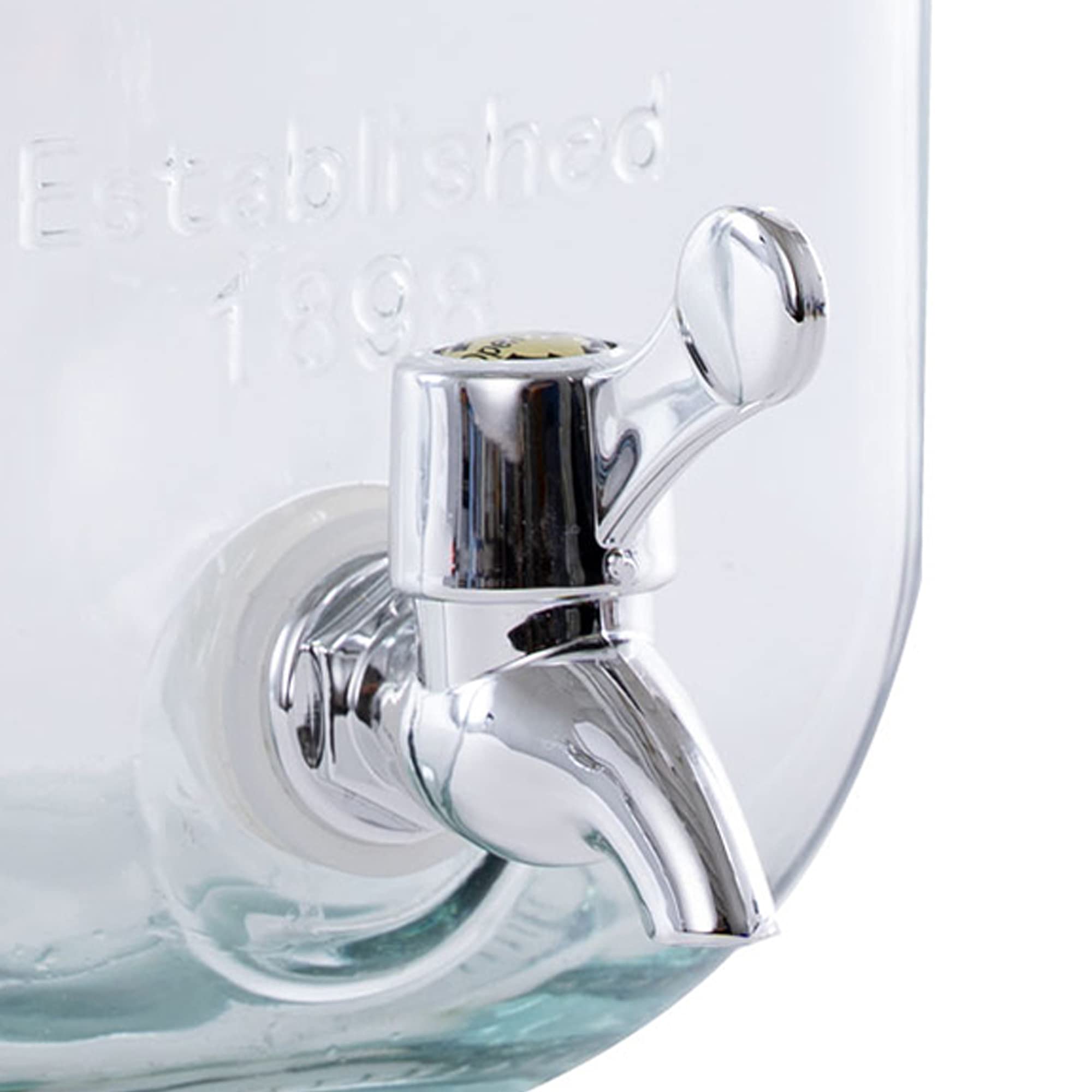 Glass Mason Jar Beverage Dispenser with Spigot - 2 Gallon (7