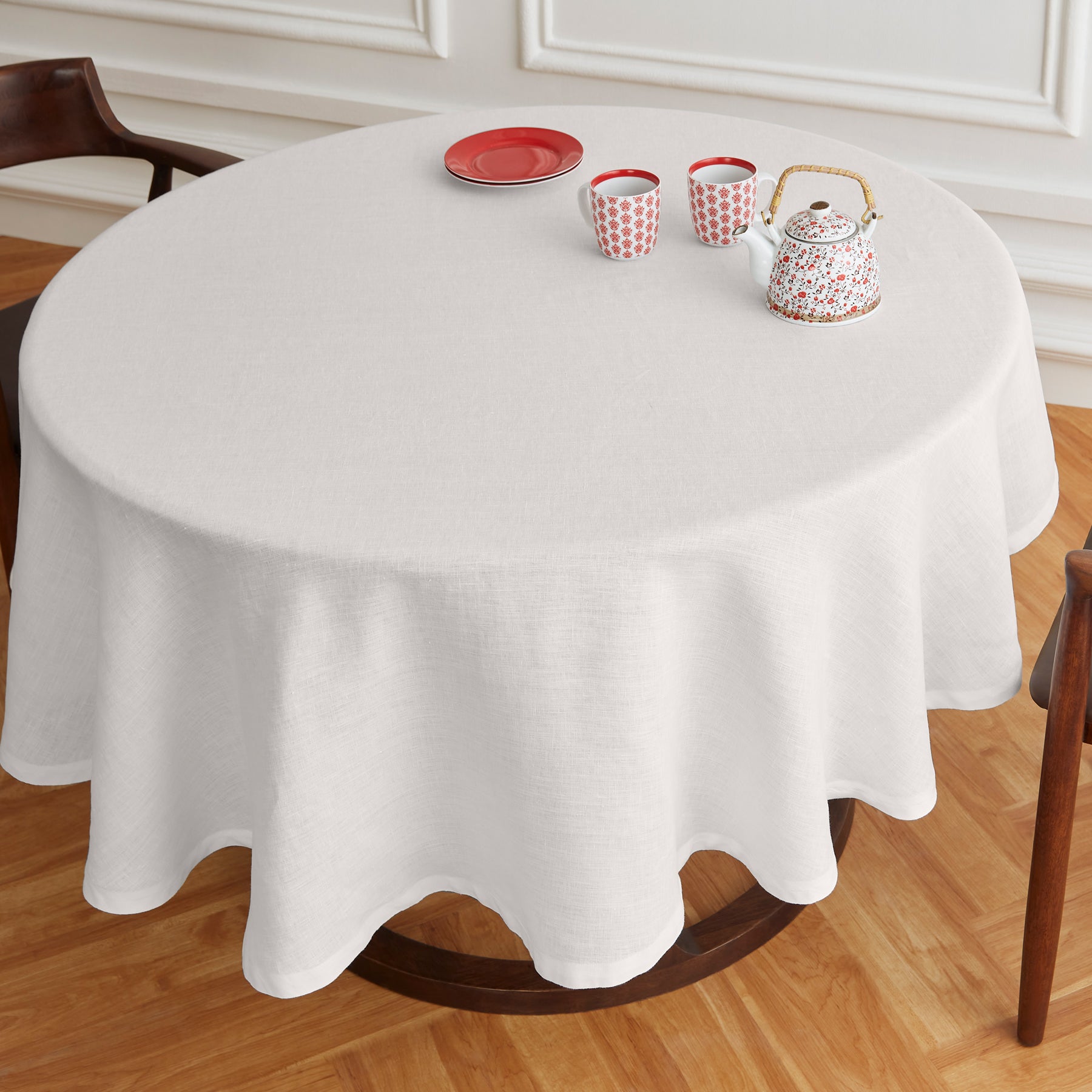 Sonoma Round Tablecloth - Premium Cotton Fabric for Dining & Parties - Perfect for Holiday Gatherings, Weddings & Home Decor