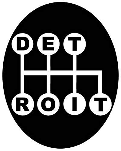 Vintage Detroit Michigan Shifter Travel Decal Sticker - Souvenir Gift for Car Enthusiasts & Travel Lovers - Perfect for Laptops, Water Bottles, and Luggage Decoration