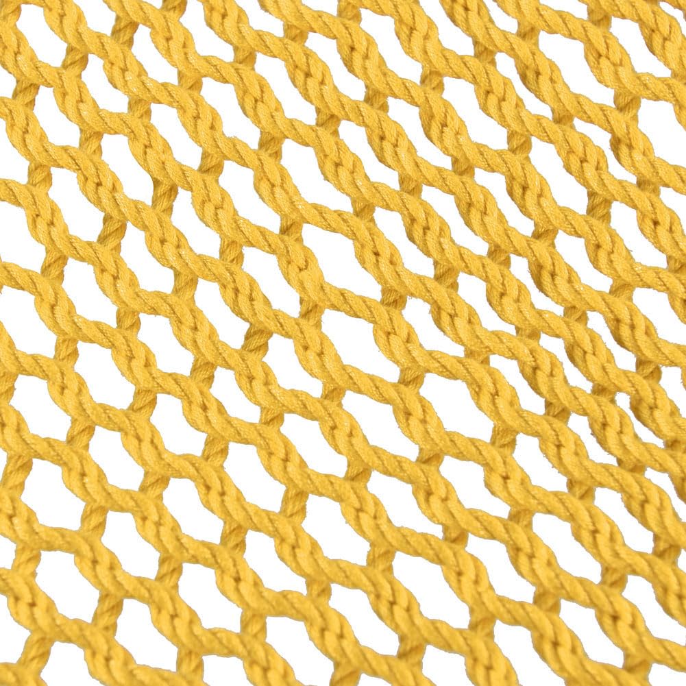 10.5 FT Double 2 Person Caribbean Rope Hammock - Hand Woven Polyester Outdoor Hammock with Spreader Bars - Extra Large Backyard, Poolside & Patio Hammock - 450 LBS Capacity - Yellow - Perfect for Relaxing in Garden, Beach or Camping