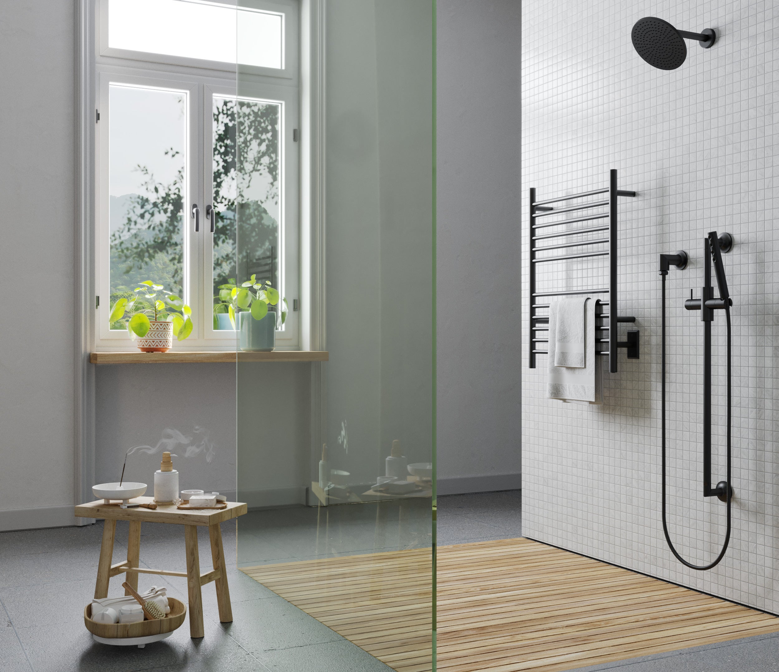 Amba Cape 2332 12 Straight Bar Hardwired and Plug-In Towel Warmer - 23.87