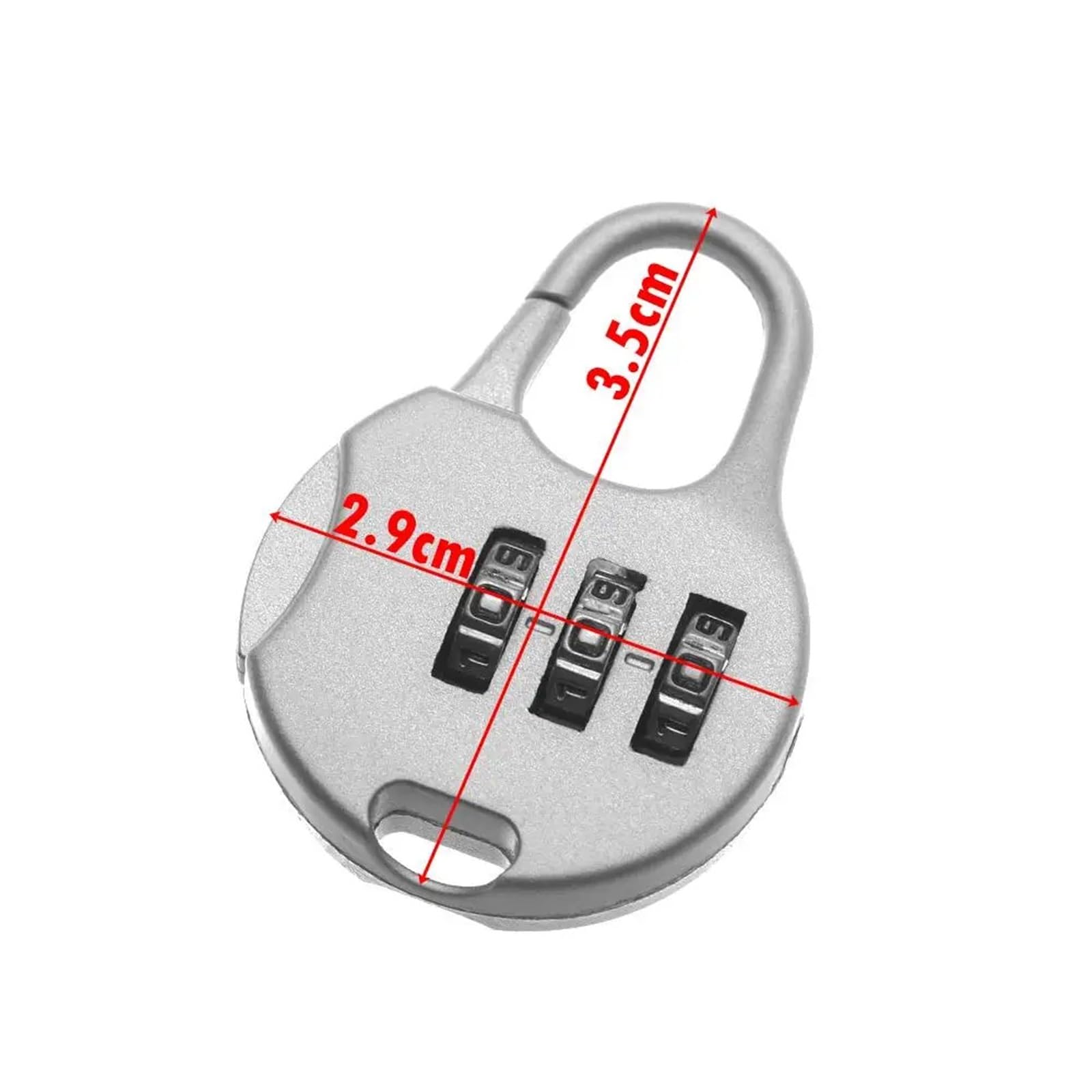 3-Dial Mini Combination Lock - Zinc Alloy Travel Luggage Lock for Suitcases, Diaries & Lockers | Secure Password Padlock (1 Pack, Black) | Ideal for Travel, School & Office Security