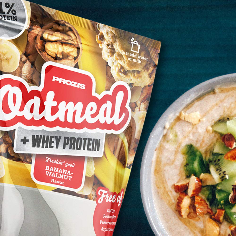 Prozis Whey Protein Oatmeal - NutChoc Flavor, 1000g | High-Protein Breakfast & Post-Workout Meal for Athletes & Fitness Enthusiasts