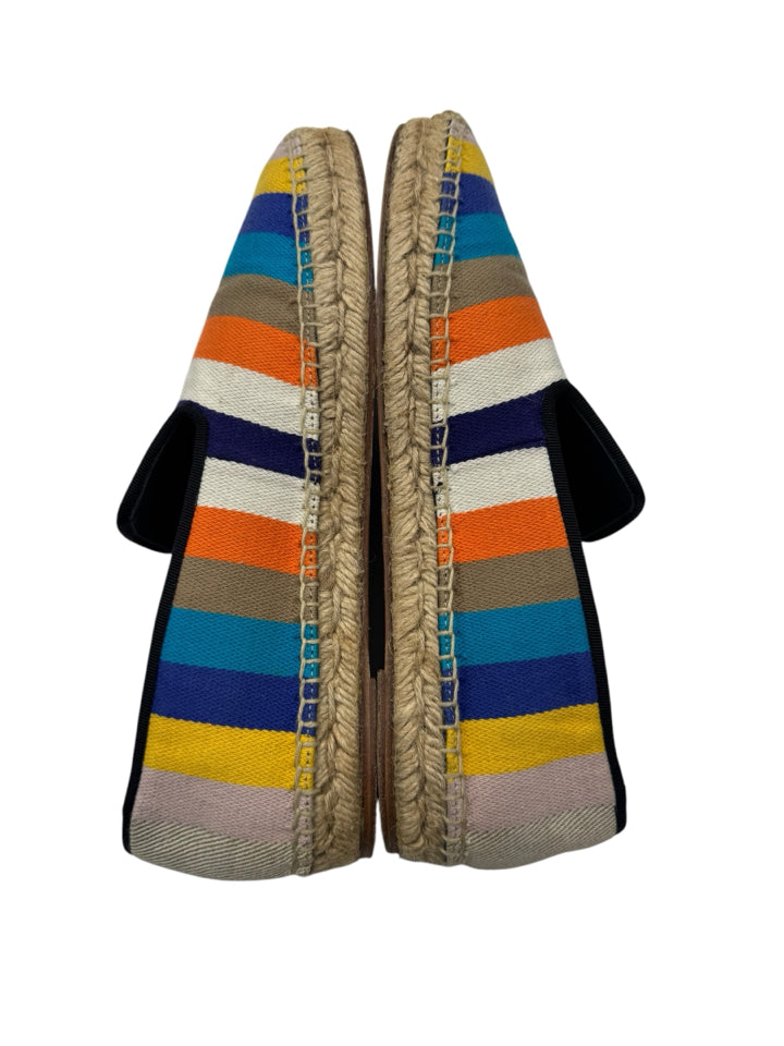 Celine Rainbow Stripe Espadrille Women's Shoes - Size 40 (US 10) | Comfortable Summer Wedges for Beach, Vacation & Casual Outfits