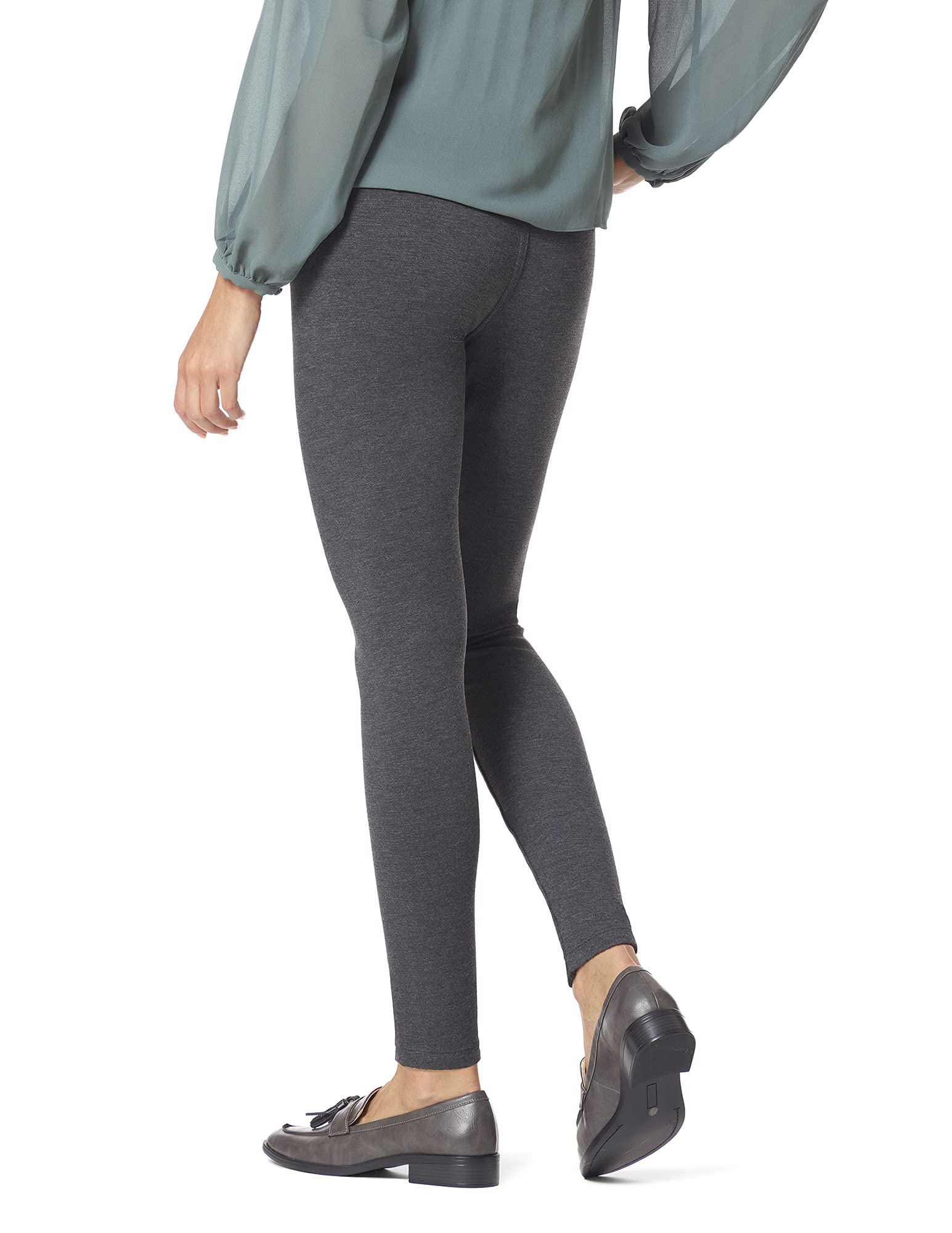 HUE Women's Reversible Ponte Leggings - High Waist Stretchy Yoga Pants for Workout & Lounge | Comfortable & Versatile for Running, Gym, Travel & Everyday Wear