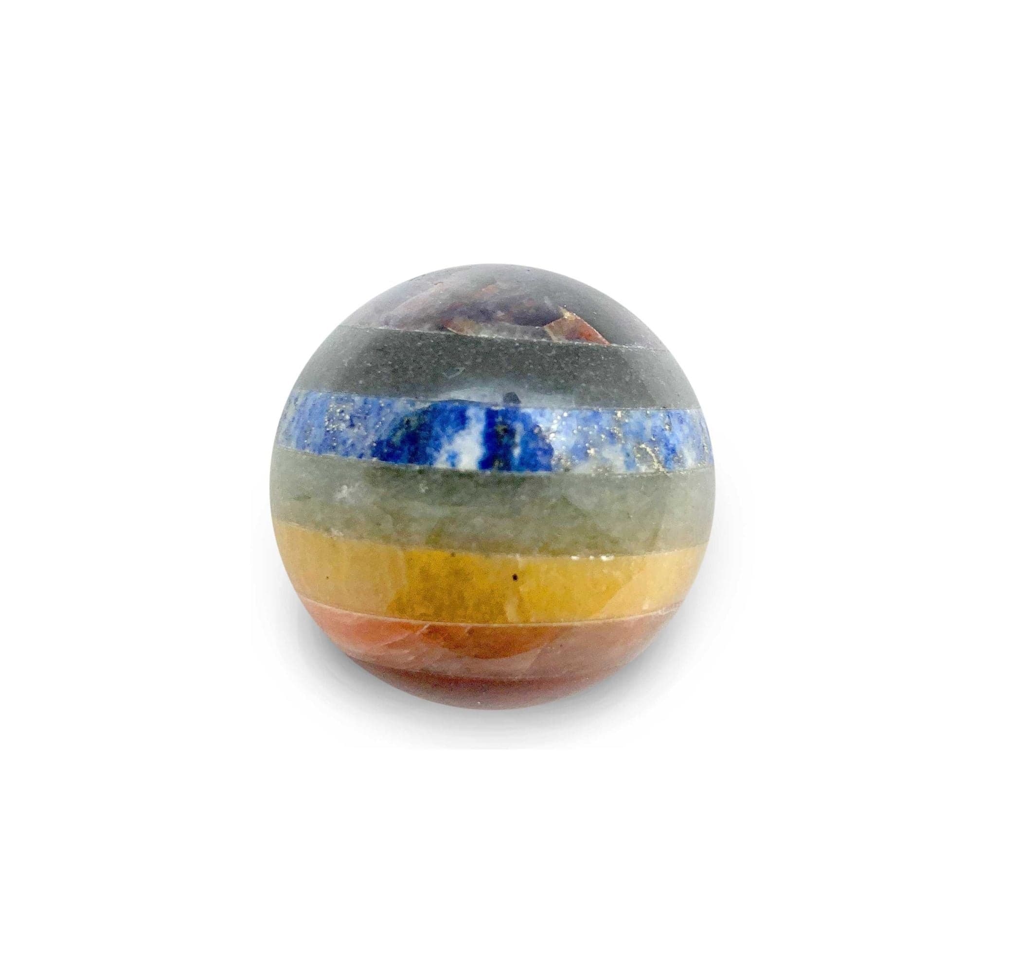 Chakra Healing Stone Sphere - Natural Crystal Ball for Meditation, Reiki, and Energy Balancing - Perfect for Yoga, Home Decor, and Spiritual Practices