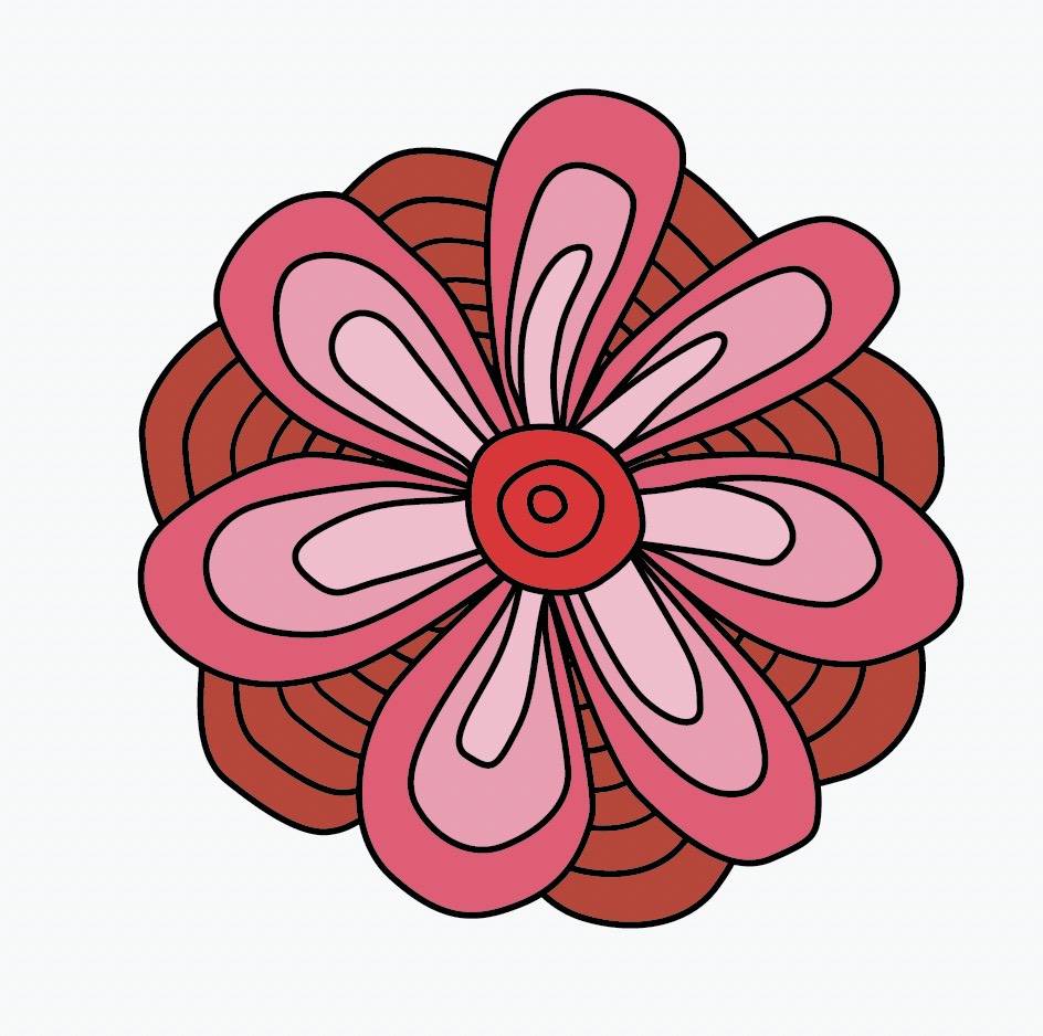 Trippy Flower Decals - Vibrant Vinyl Stickers for Laptops, Water Bottles & DIY Crafts - Perfect for Room Decor, Journals & Personalizing Accessories