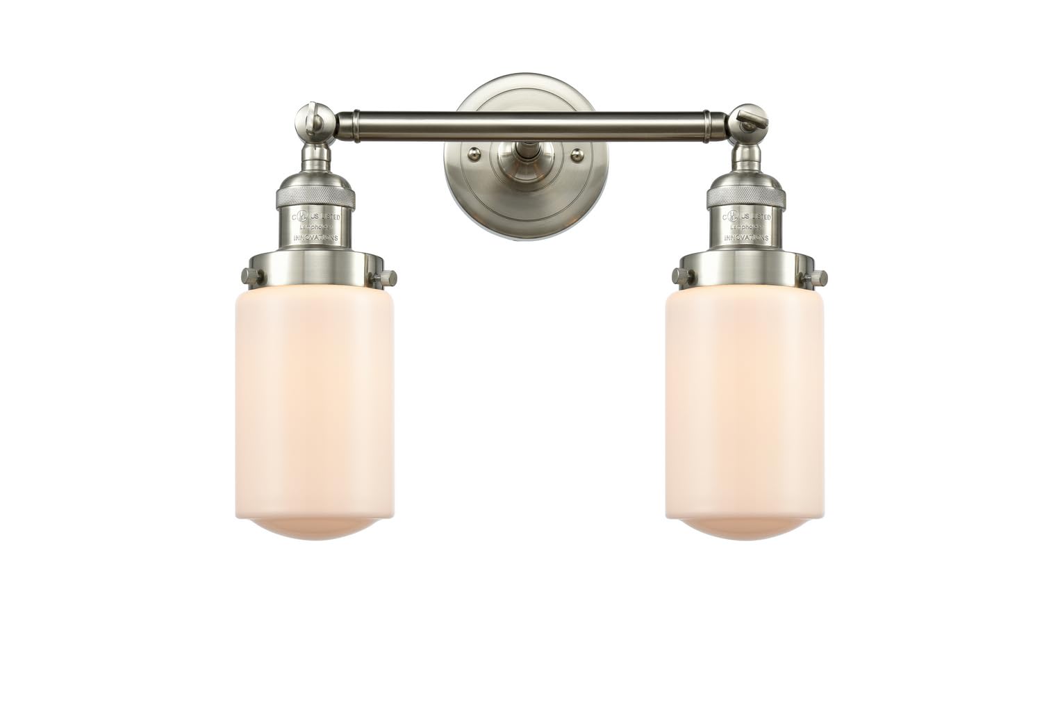 Franklin Restoration 208L-SN-G311-LED Bathroom Vanity Light Fixture - Pewter, Nickel & Silver Finish LED Mirror Light for Modern Bathroom Makeover | Perfect for Home Renovation, Spa-Style Bathrooms & Luxury Master Suites