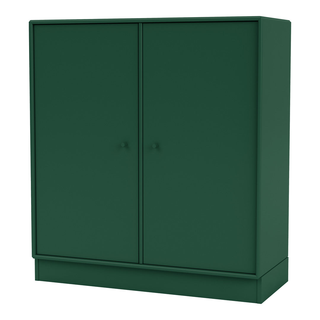 Modern 2-Door Lacquered Cabinet with Plinth Base - Stylish Storage Solution for Living Room, Bedroom or Office Organization