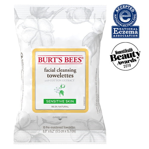 Gentle Cotton Extract Facial Cleansing Wipes for Sensitive Skin - Hypoallergenic & Soothing Makeup Remover Towels for Travel, Gym & Daily Skincare Routine