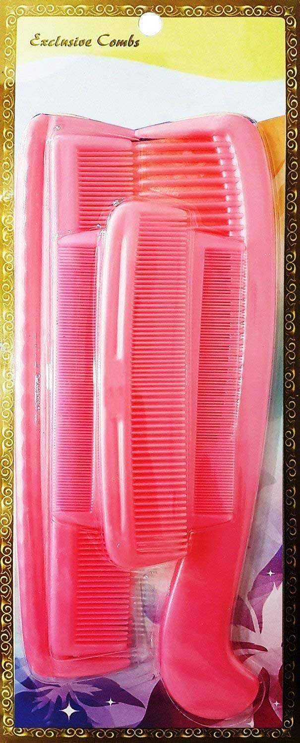 Boosty® Professional Hygienic Plastic Hair Brush & Comb Set (10-Piece/5-Piece) - Detangling Styling Combs for Men & Women - Perfect for Salon, Travel & Home Hair Care