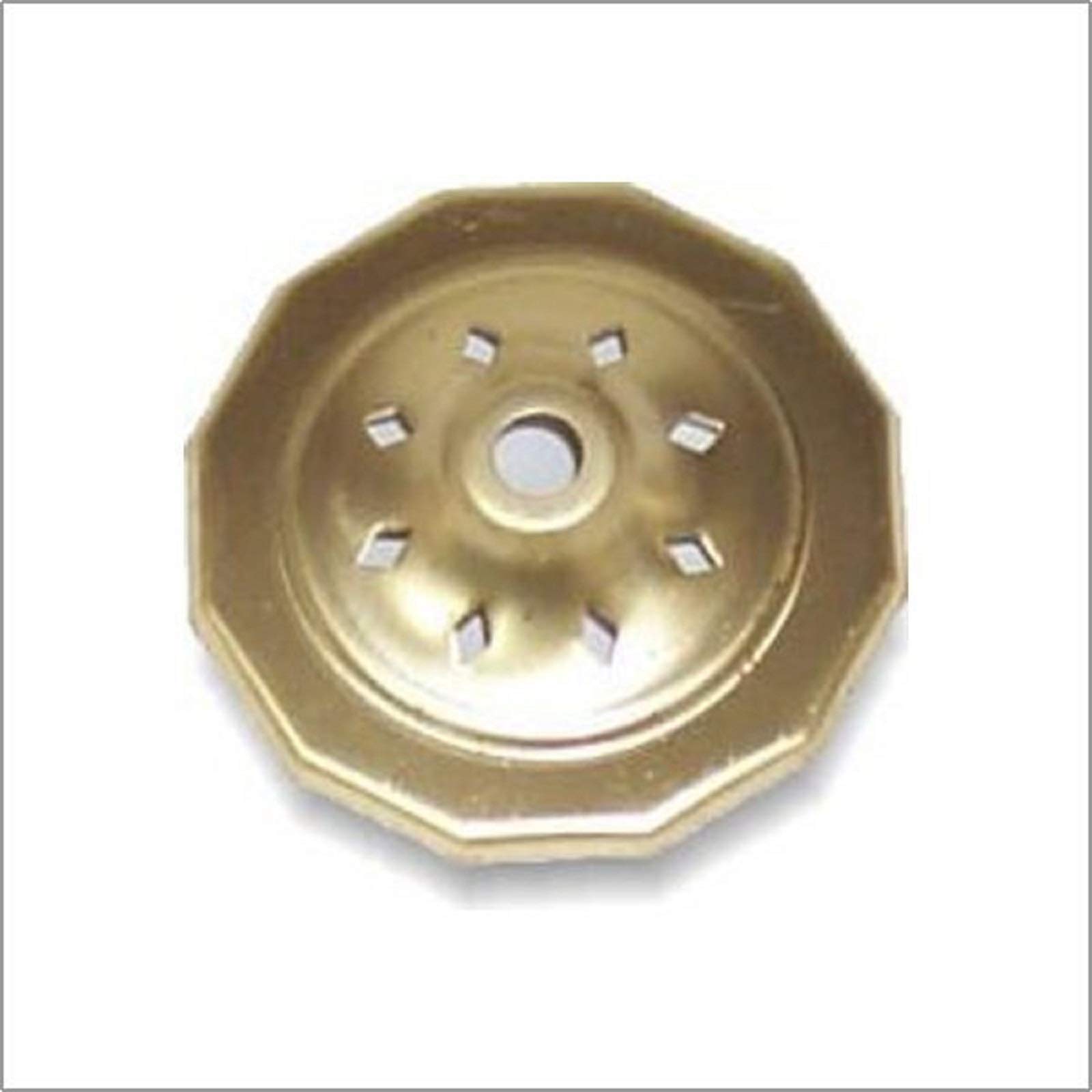12-Sided Vented Brass Finish Vase Caps for Lamp Making - Decorative Lighting Fixture Accessories for DIY Home Decor Projects