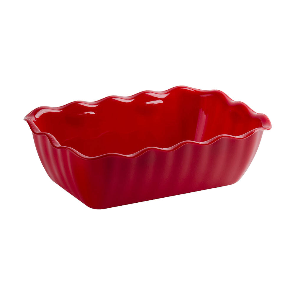 Cambro DC5404 2.2 qt Red Scalloped Pattern Deli Crock - Perfect for Delis, Restaurants & Food Service Display