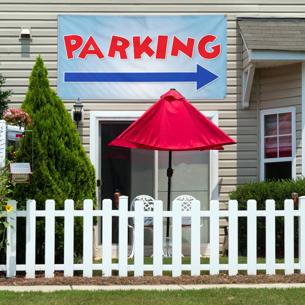 Custom Vinyl Banner 48x96 Inches - Weatherproof Outdoor Advertising Sign with 8 Grommets for Business, Parking, Yard & Industrial Use | Durable for All Weather Conditions