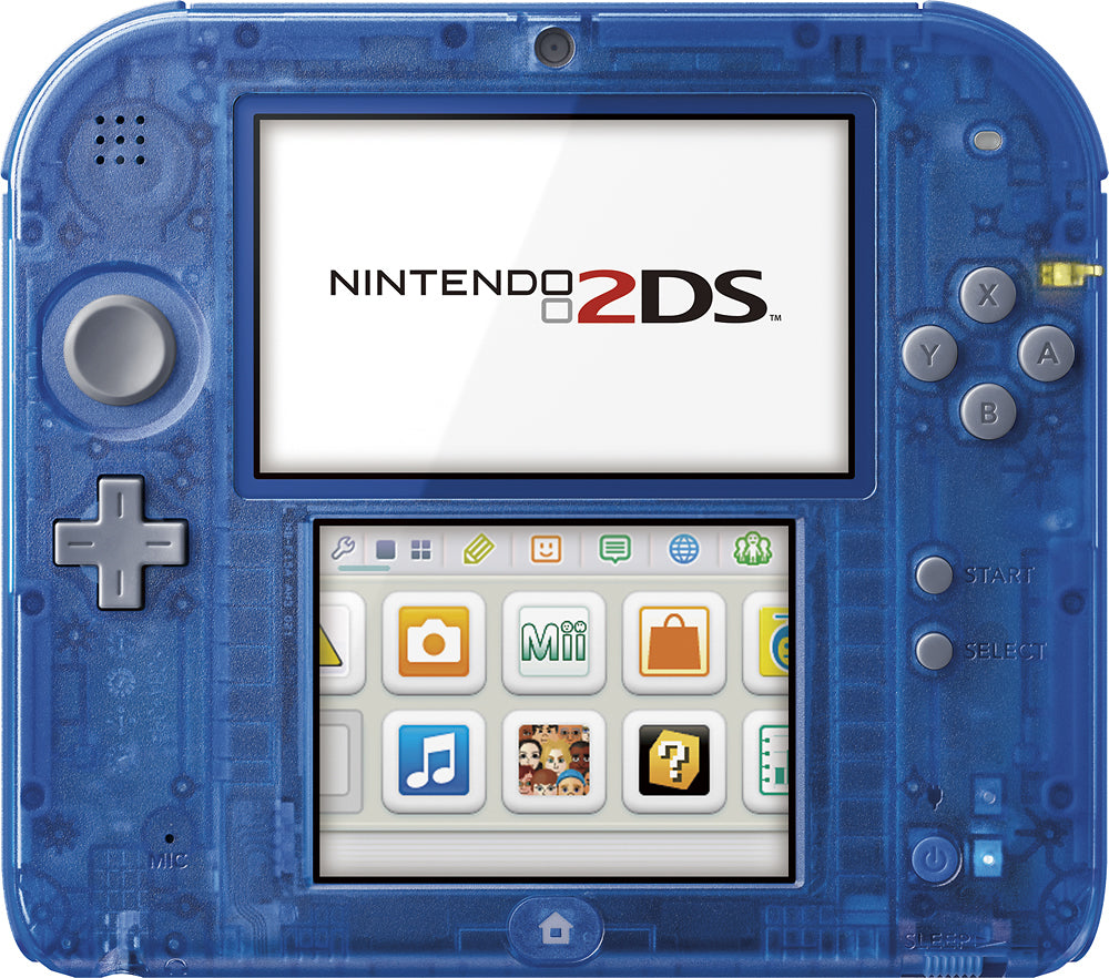 Nintendo 2DS Handheld Gaming Console - Crystal Blue Edition | Portable Game System for Kids & Adults | Perfect for Travel, Commuting & Home Entertainment