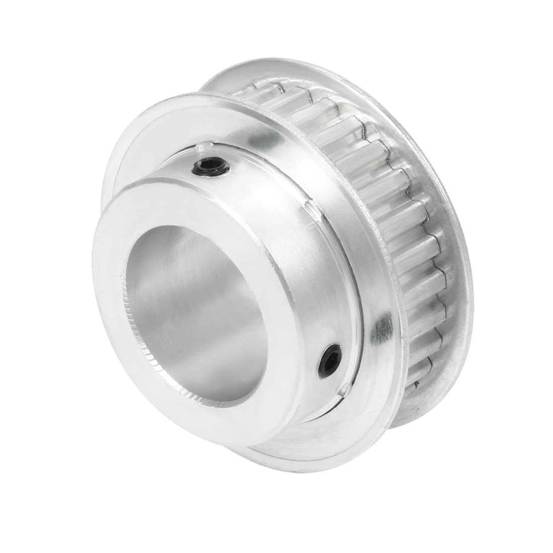 uxcell Aluminum 30 Teeth 25mm Bore 5.08mm Pitch Timing Belt Pulley - Compatible with 10mm Width Belts for 3D Printers, CNC Machines, and Industrial Automation Equipment