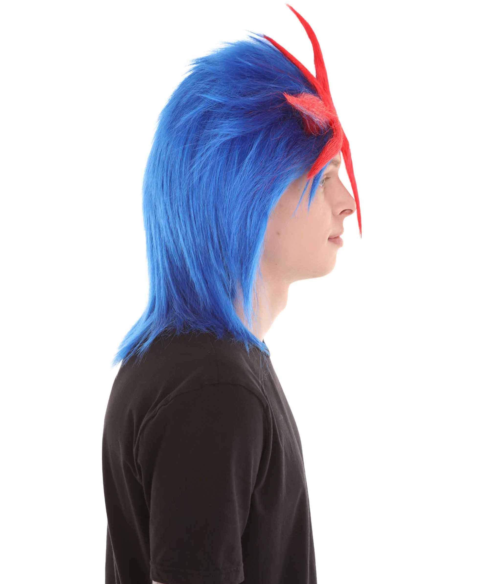 Halloween Party Mullet Wig for Sports Fans - USA, UK, Canada & More | Perfect for Costume Parties, Cosplay & Themed Events