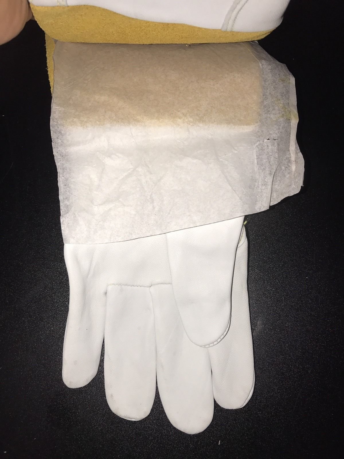 Tillman 1338 Top Grain Goatskin TIG Welding Gloves with Glide Patch - Large Size, White - Perfect for MIG/TIG Welding, Metal Fabrication & DIY Projects