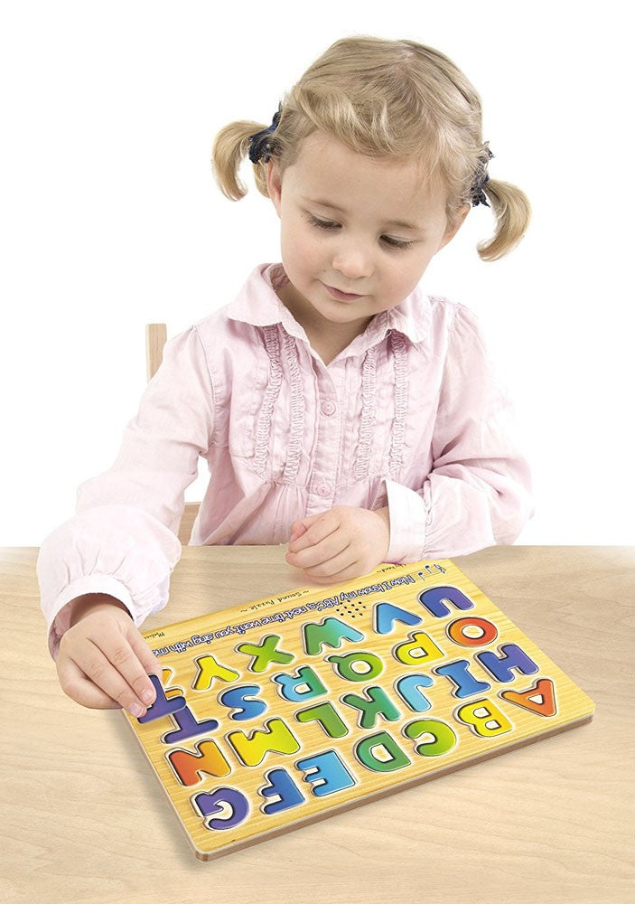 Alphabet Sound Puzzle - Wooden ABC Learning Toy for Kids, Educational Phonics Game for Toddlers & Preschoolers - Perfect for Homeschooling & Early Childhood Development