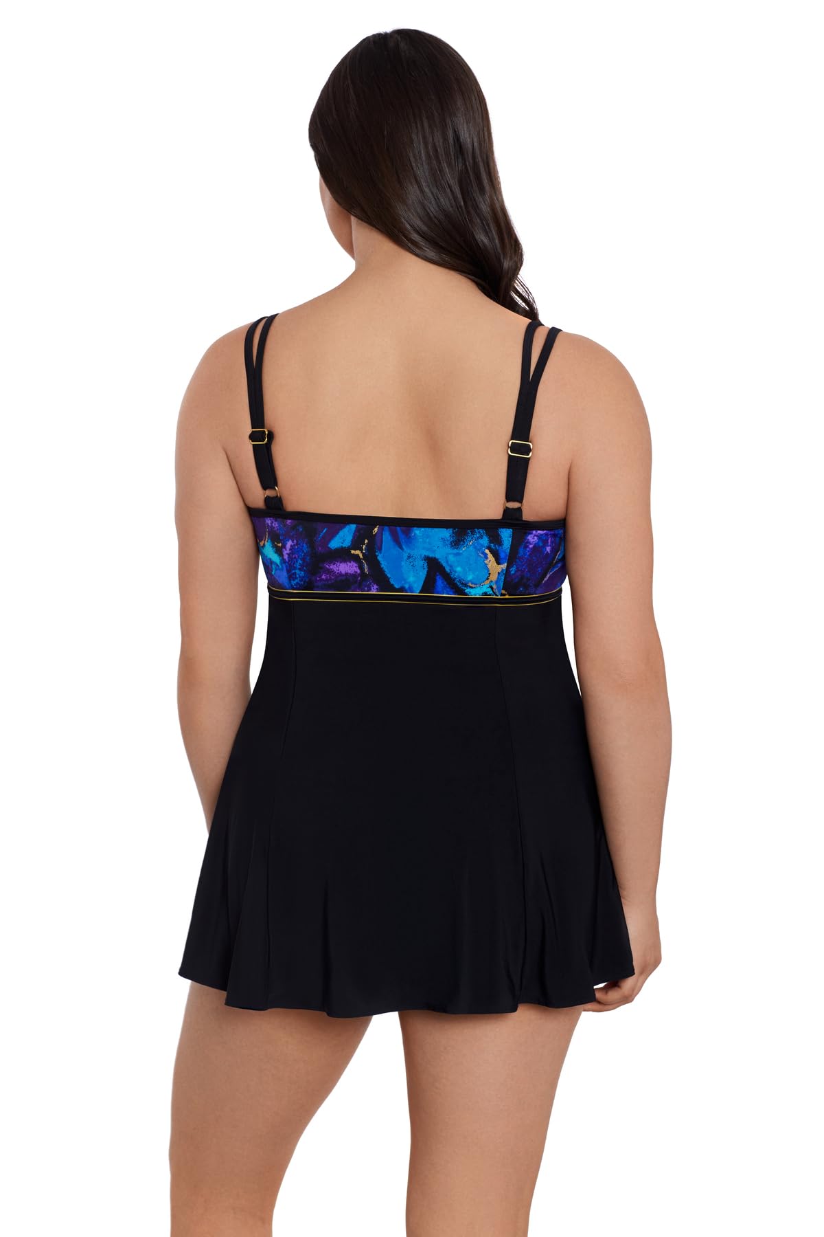 Longitude Women's One Piece Swimdress - Soft Cup Flyaway Swimwear for Beach, Pool & Vacation | Comfortable Bathing Suit with Skirted Bottom