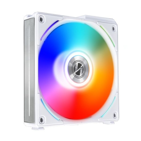 Lian Li UNI FAN AL120 Single Pack - 120mm RGB PWM PC Case Fan - Black/White - High Airflow & Quiet Cooling - Perfect for Gaming PCs & Custom Builds