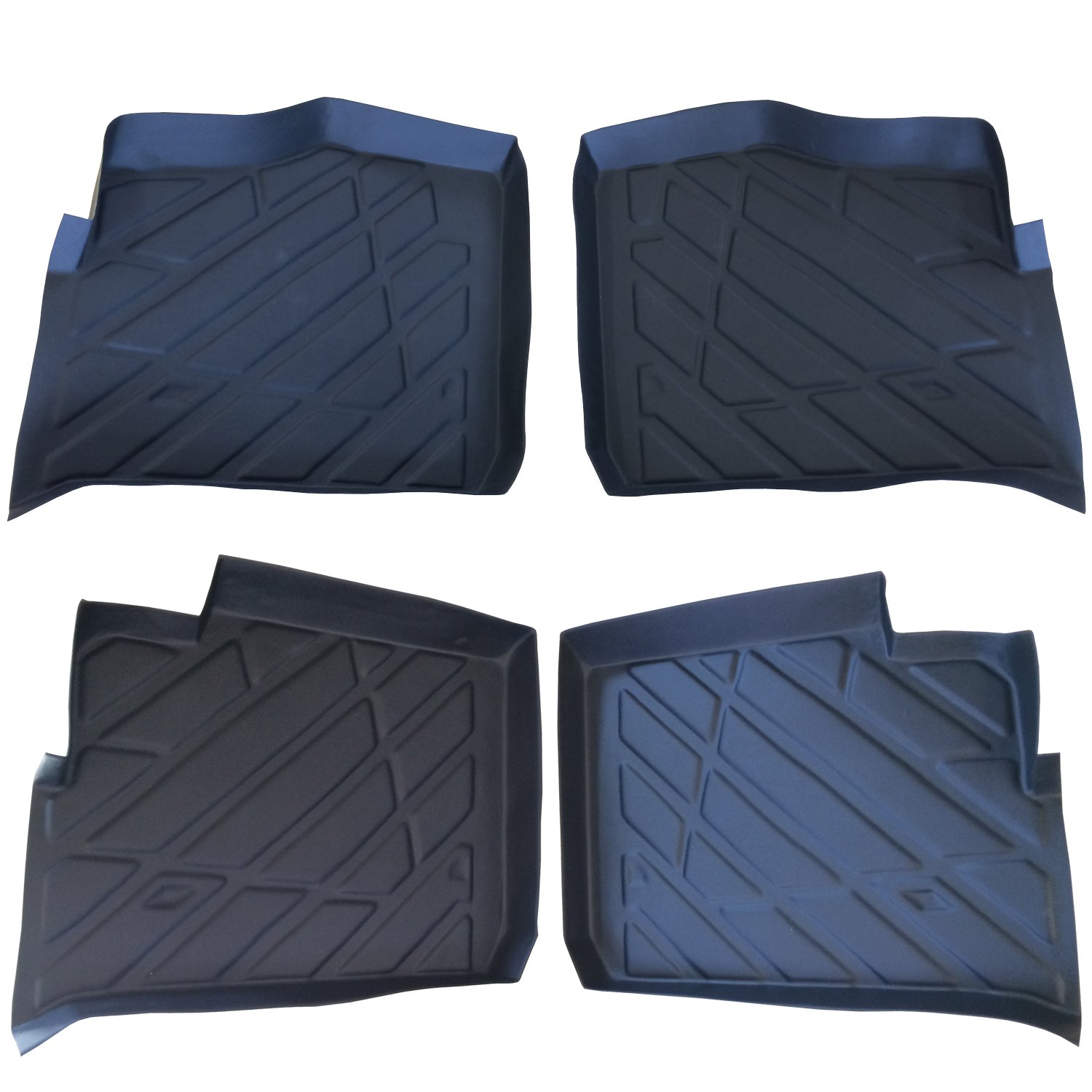 2013-2017 Polaris Ranger XP 900 Crew Full Size Floor Mats - Heavy Duty 4-Piece Set (Front & Rear) - All-Weather Protection for Off-Road Adventures & Work Trucks