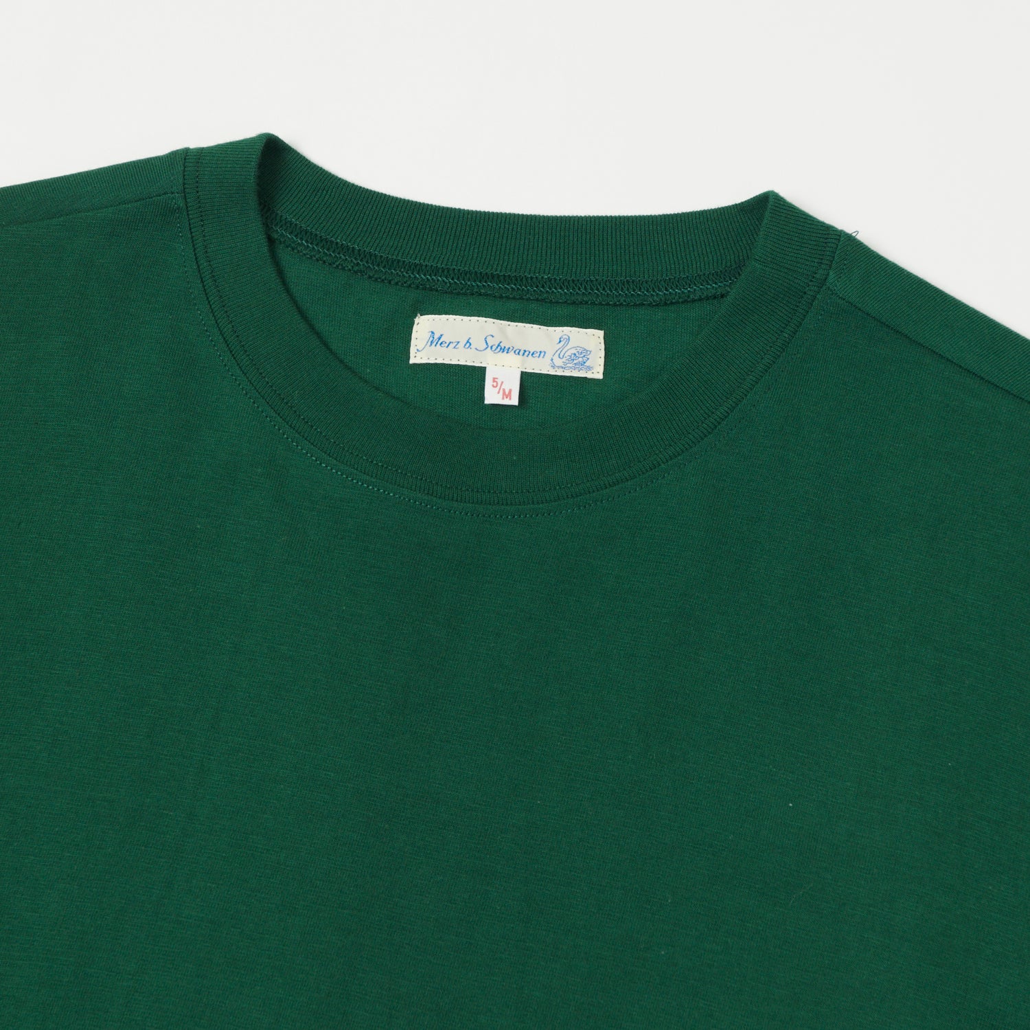 Vintage-Style Merz b. Schwanen 1940s Classic Green Crew Neck T-Shirt | Retro Cotton Tee for Men | Casual Wear & Everyday Outfits