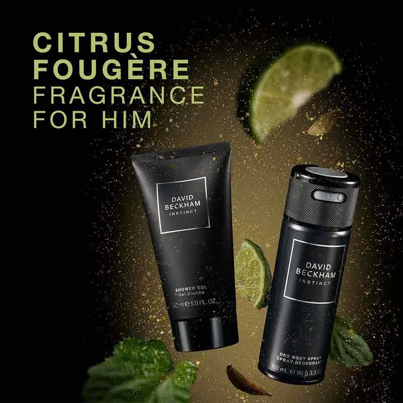 David Beckham Instinct Deodorant Body Spray for Men - Long Lasting Fragrance & 48H Protection - Fresh Scent for Daily Use, Gym & Workout
