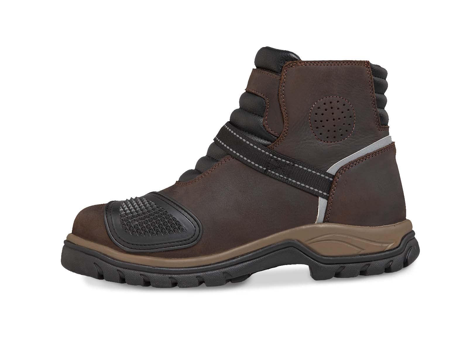 WORKLAND 77414 Men's Motorcycle Boots - Genuine Leather Riding Boots with Ankle Protection, Slip-Resistant Rubber Sole & Reflective Strips - Durable Motorcycle Shoes for Men (Botas para Motocicleta Hombre) - Perfect for Long-Distance Riding, Commuting & Adventure Tours