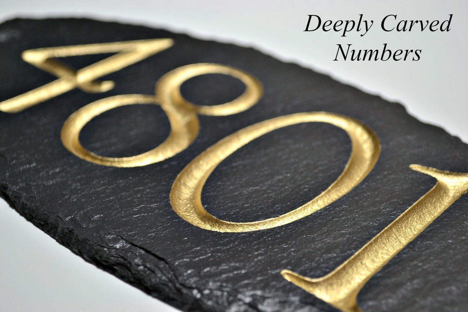 1-2 Digit Carved Slate House Numbers - 8