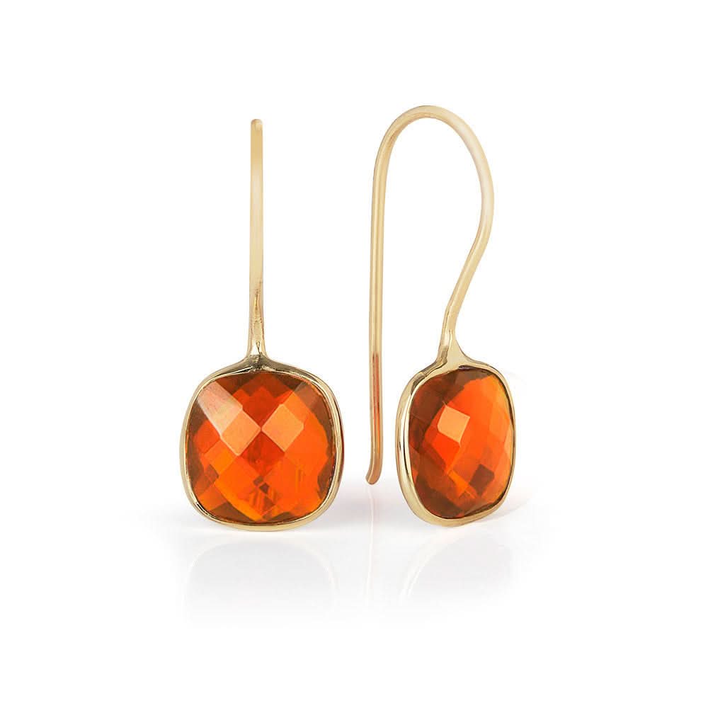 Natural Carnelian Gemstone Earrings in 14K Gold - Elegant Dangle Earrings for Women | Perfect for Parties, Weddings & Everyday Wear