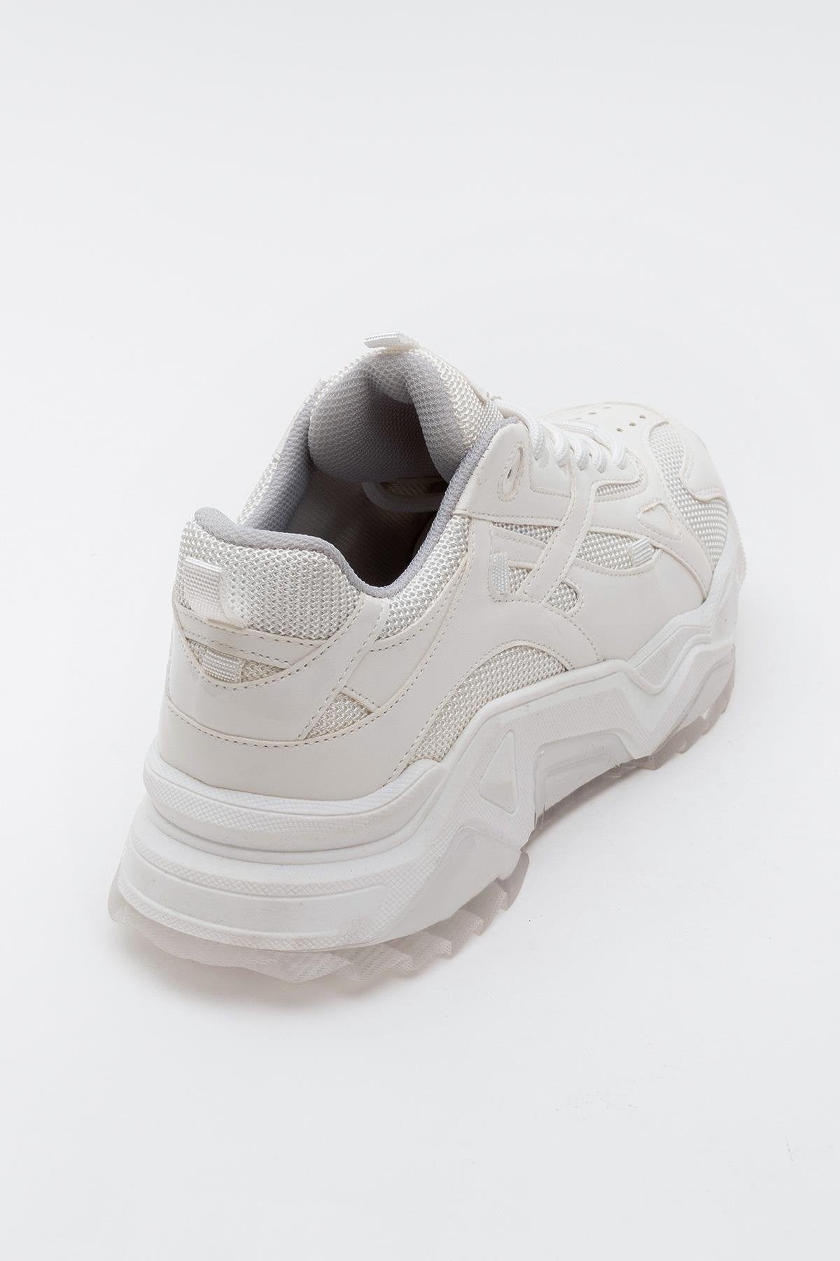 Loretta Women's White Platform Sneakers - Fashion Chunky Sneakers for Women, Comfortable Casual Walking Shoes, Perfect for Streetwear, Workout & Everyday Outfits