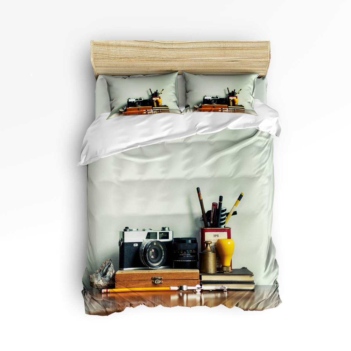 Bilagawa Twin Size 4-Piece Comforter Set - Soft Duvet Cover, Flat Sheet & Pillowcases - Christmas Bedding Collection - Perfect for Guest Rooms, Dorm Decor & Holiday Home Styling