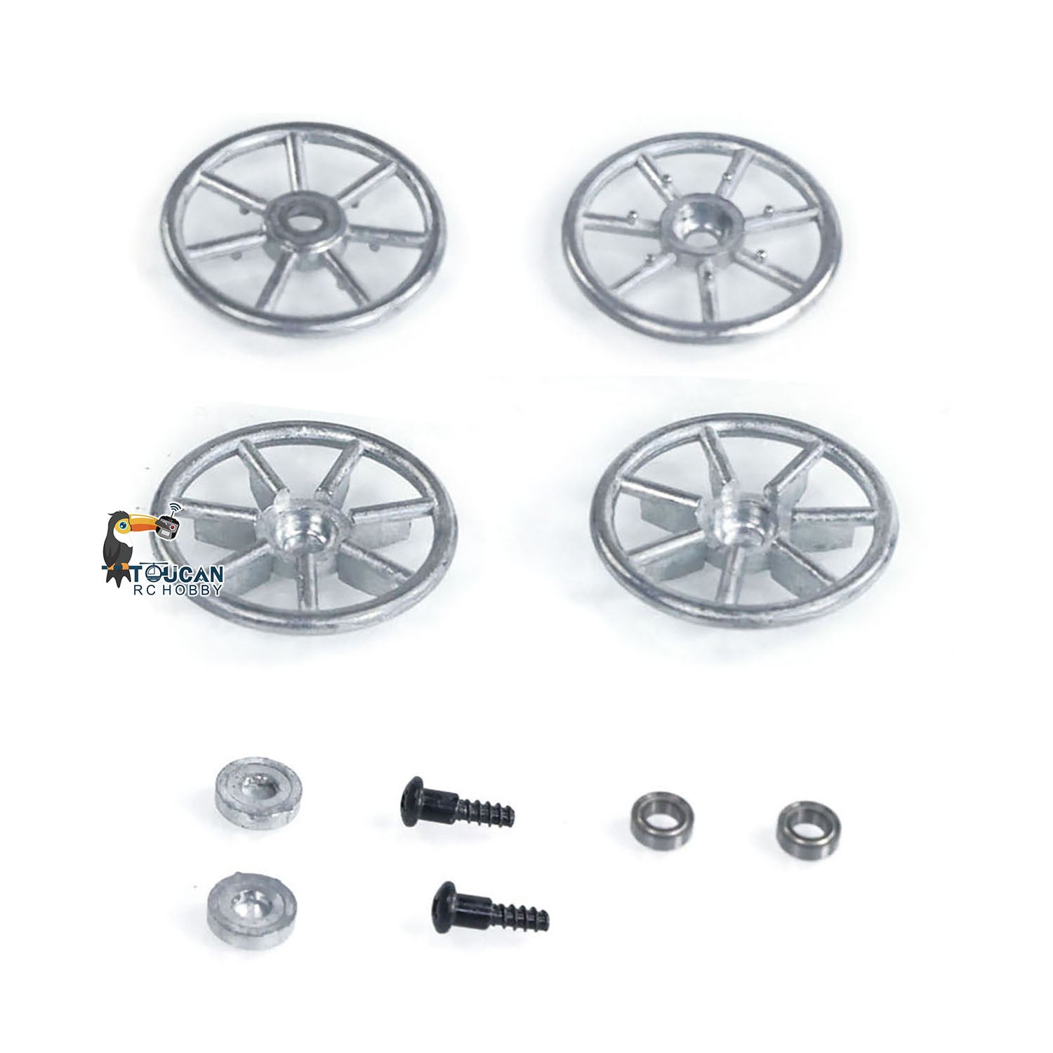 1 Pair Metal Sprockets Driving Wheel & Idler Wheel for HengLong 1/16 RC Battle Tank 3858 3859 - German Panzer IV F F2 Military Armored Car Replacement Parts - Perfect for RC Tank Enthusiasts & Model Collectors