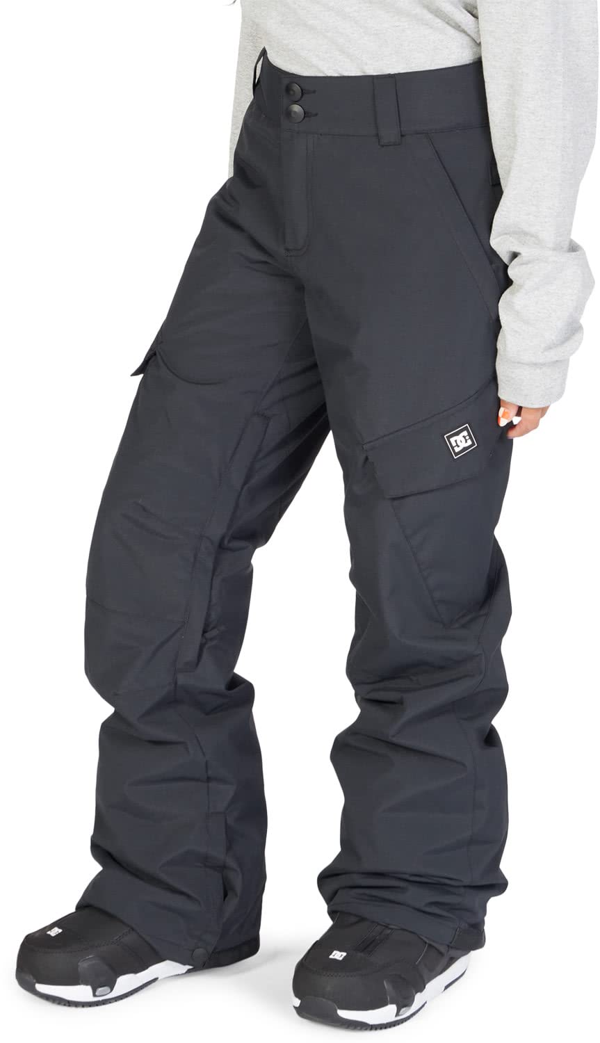 DC Nonchalant Women's Snowboard Pants - Waterproof Insulated Winter Ski Pants for Women, Black Size L - Perfect for Snowboarding, Skiing & Cold Weather Outdoor Activities