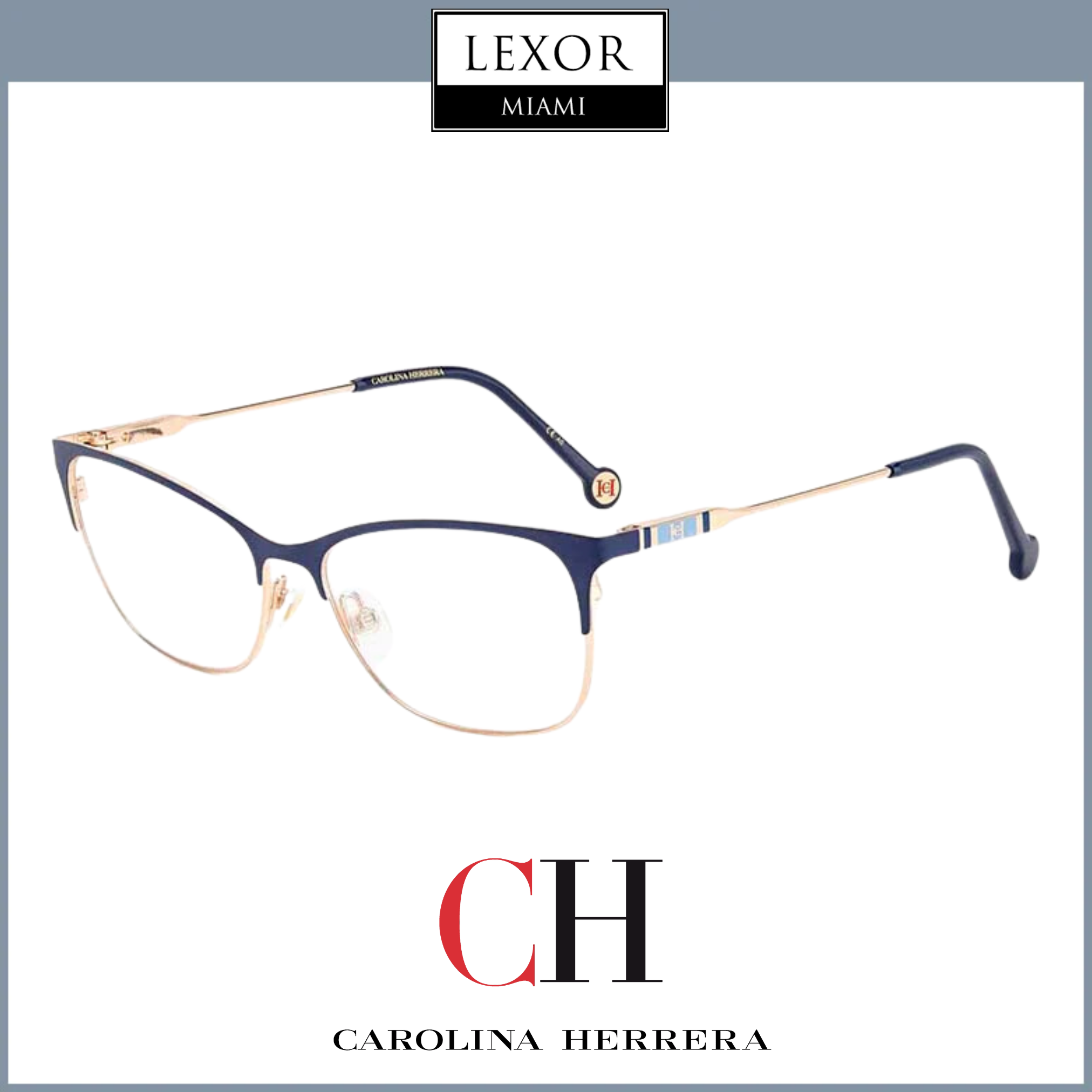 Carolina Herrera CH 0074 0LKS 00 53/16 Women's Designer Sunglasses - UV Protection, Fashionable & Lightweight for Outdoor Activities, Beach & Driving