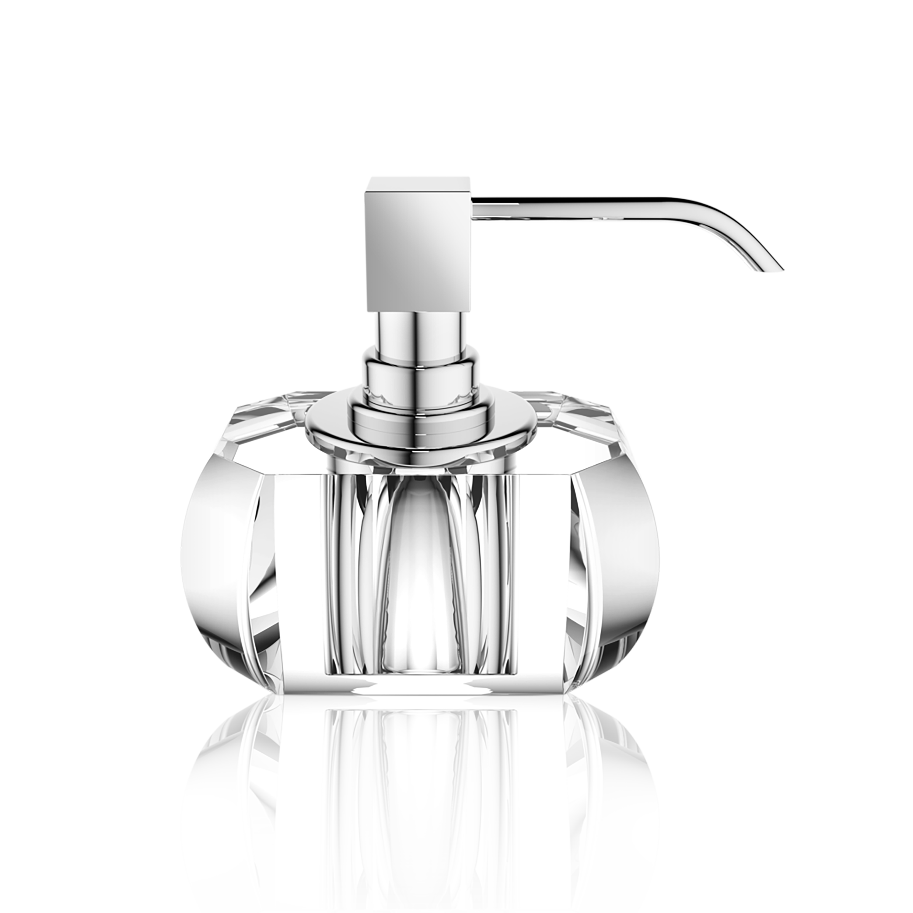 Premium Crystal Soap Dispenser - Elegant Glass Hand Wash Dispenser for Bathroom & Kitchen - Perfect for Home, Office, and Restaurant Decor
