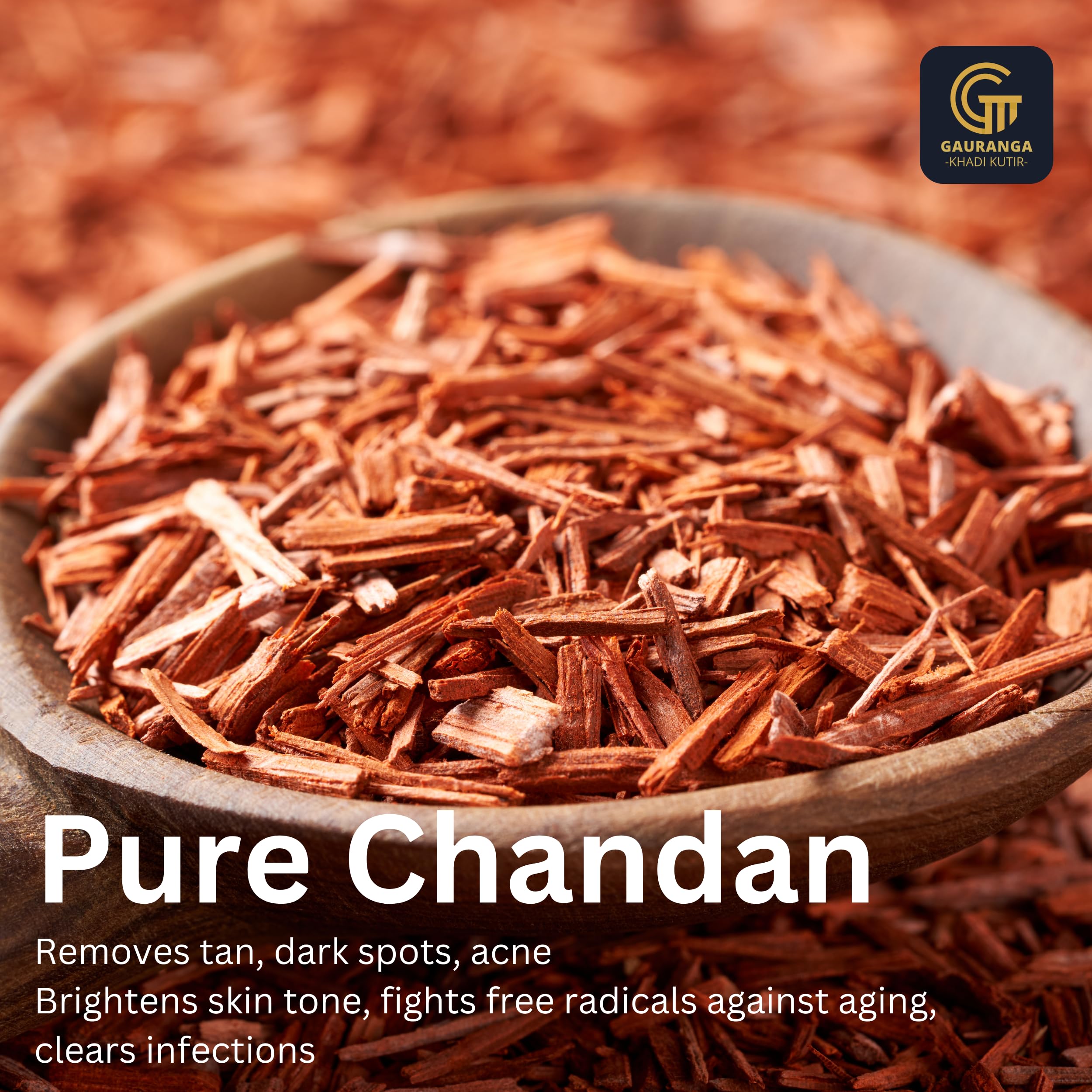 Gauranga Khadi Chandan Soap 150g - Premium Handmade Sandalwood Herbal Soap for Glowing Skin & Hydration | Natural Aroma & Gentle Cleansing | Men & Women Bath Soap with Soothing Fragrance | Perfect for Daily Skincare & Relaxing Bath Time