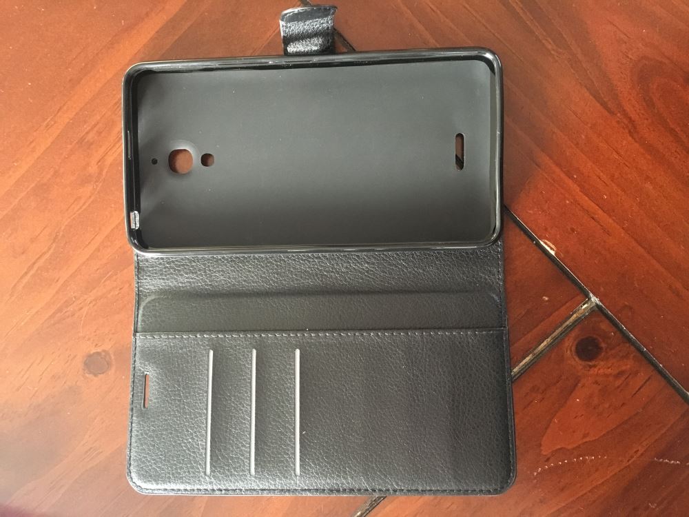 ALCATEL PIXI 4 Wallet Case - Premium Leather Phone Cover with Card Slots & Stand Feature - Perfect for Everyday Use, Travel, and Business (Black)