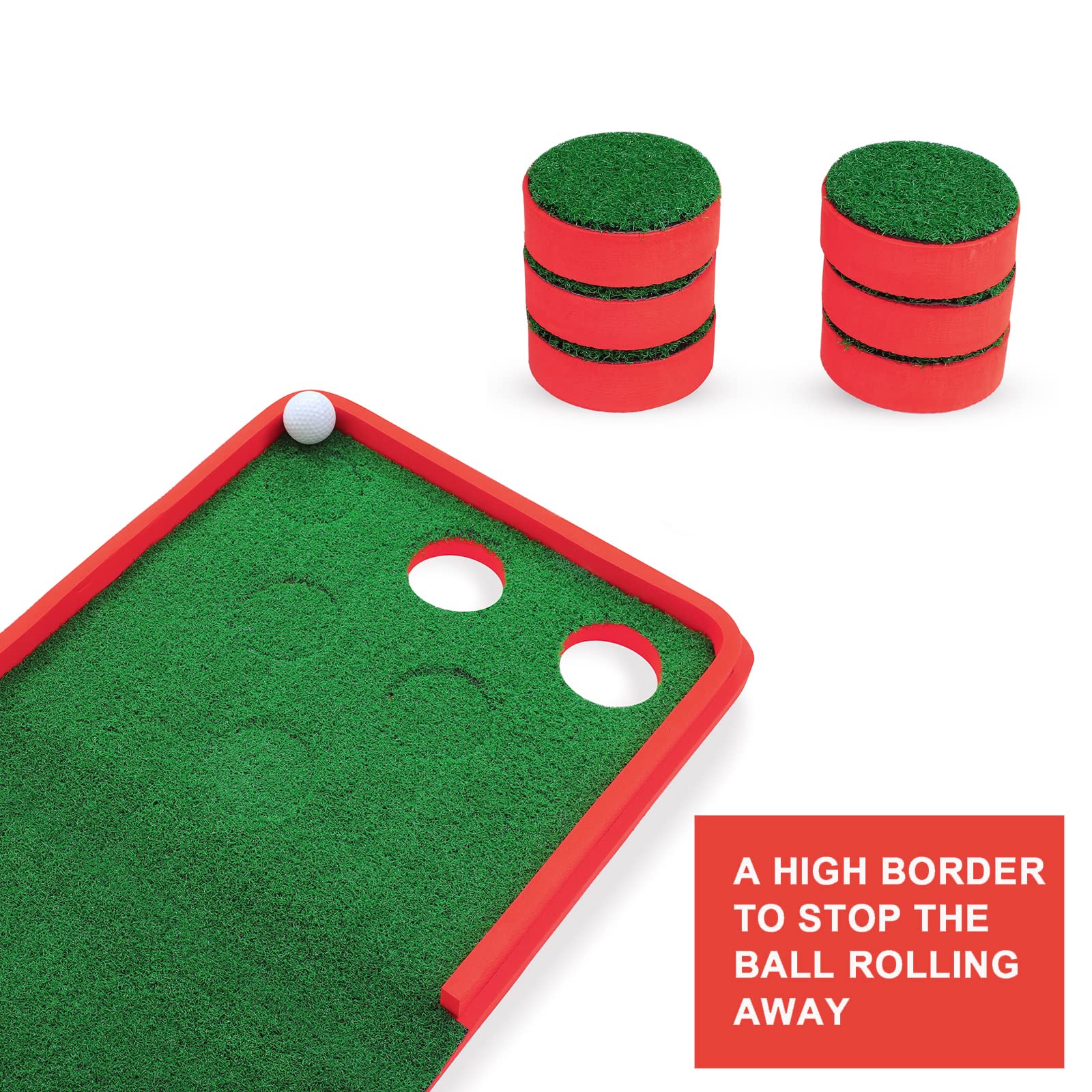 SPRAWL Golf Pong Game Set - Indoor/Outdoor Putting Mat with Practice Green & Training Aid - Perfect Golf Gift for Home, Office, Backyard - Great for Parties, Family Fun & Skill Improvement