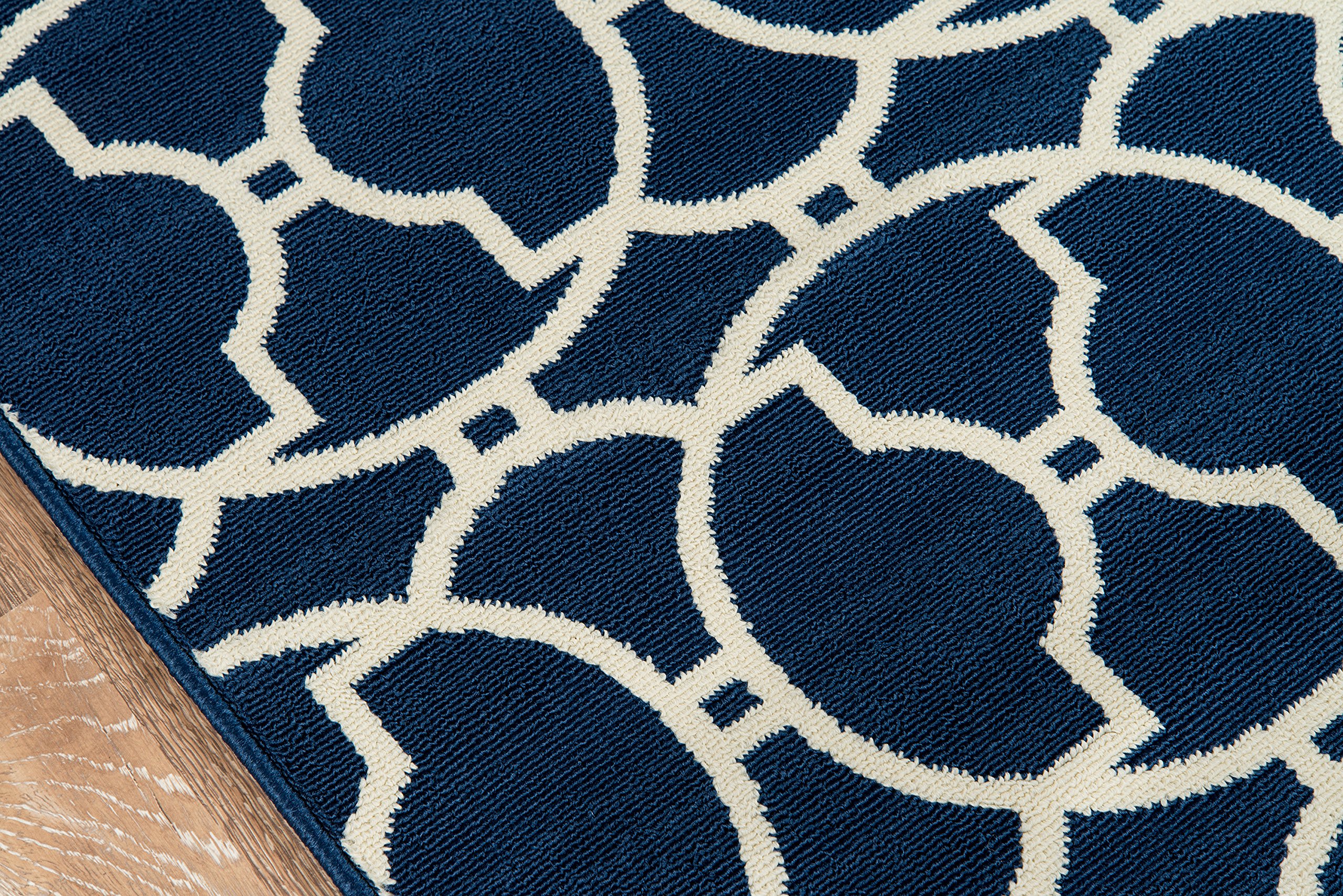 Momeni Baja Collection Contemporary Indoor Outdoor Area Rug - UV Protected Fade Resistant Easy Clean - 7'10