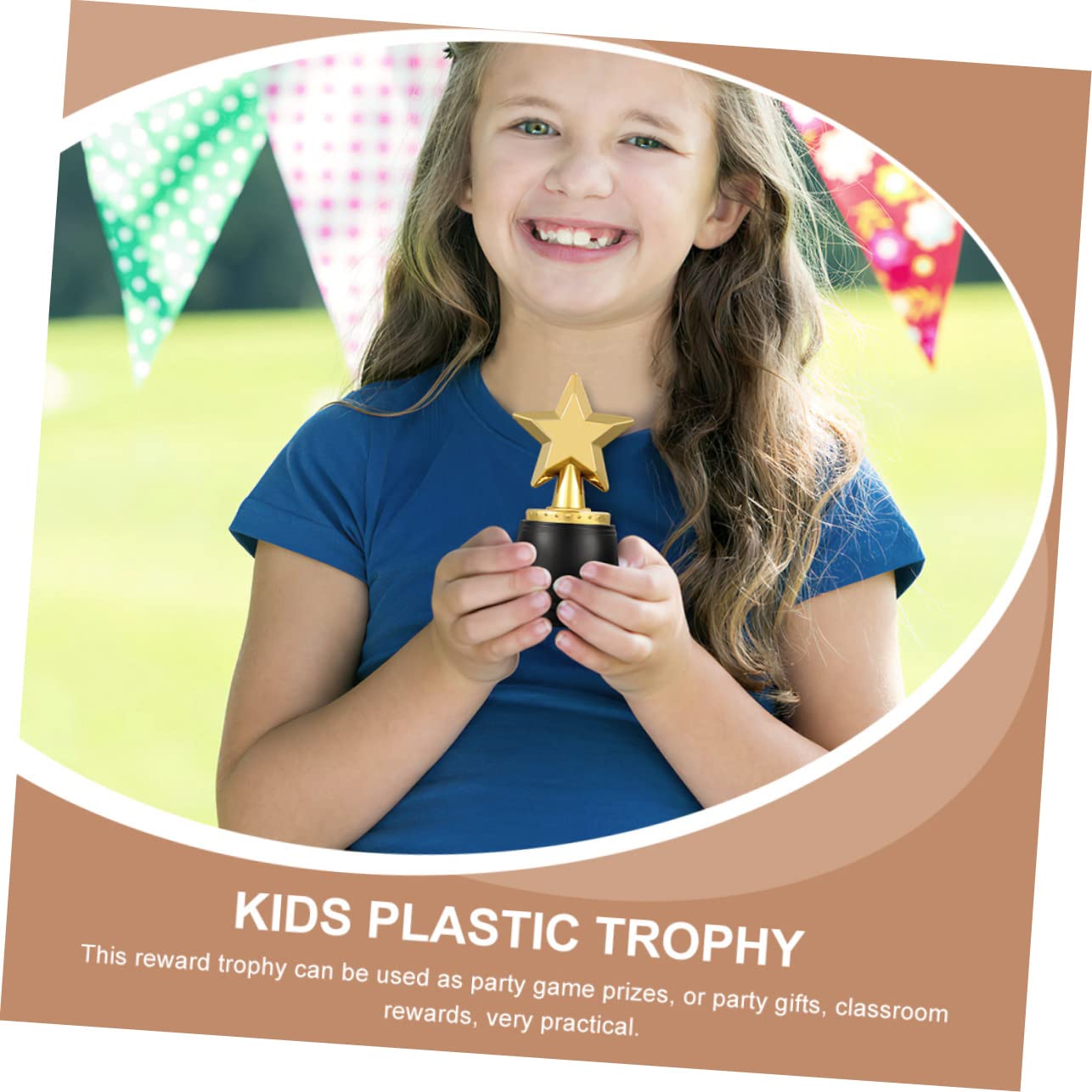 KICHOUSE 5-Piece Mini Trophy Set - Sports Awards, Kids Toys & Adult Collectibles - ABS Plastic Decor for Party Favors, Game Room, Office Desk & School Rewards