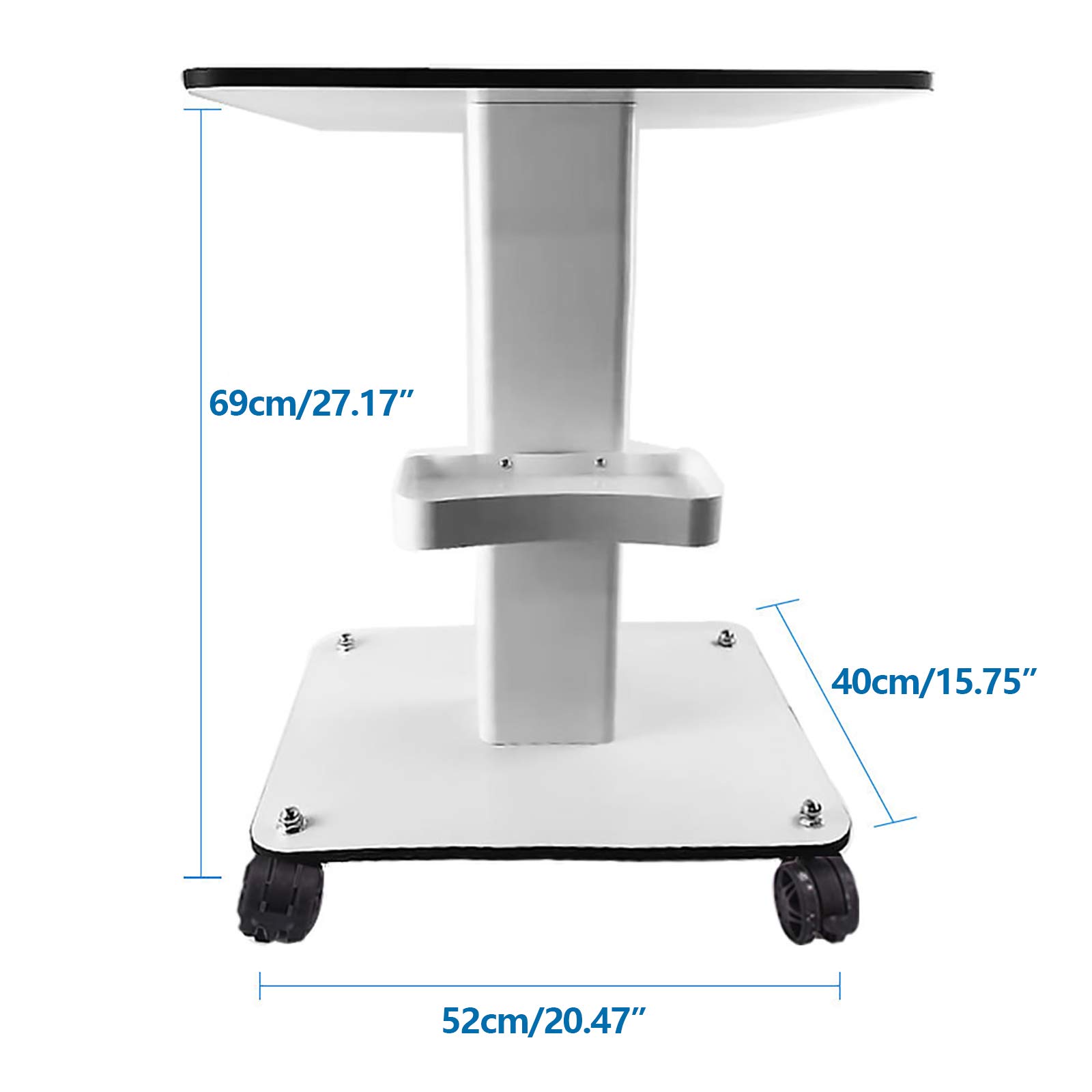 Beauty Salon Trolley Cart with Wheels - Multi-Function Rolling Storage Cart for Salon Tools & Instruments, 15.8x20.5 Inch Mobile Tray, 15kg Capacity - Perfect for Salon Organization, Manicure Stations & Spa Equipment Storage