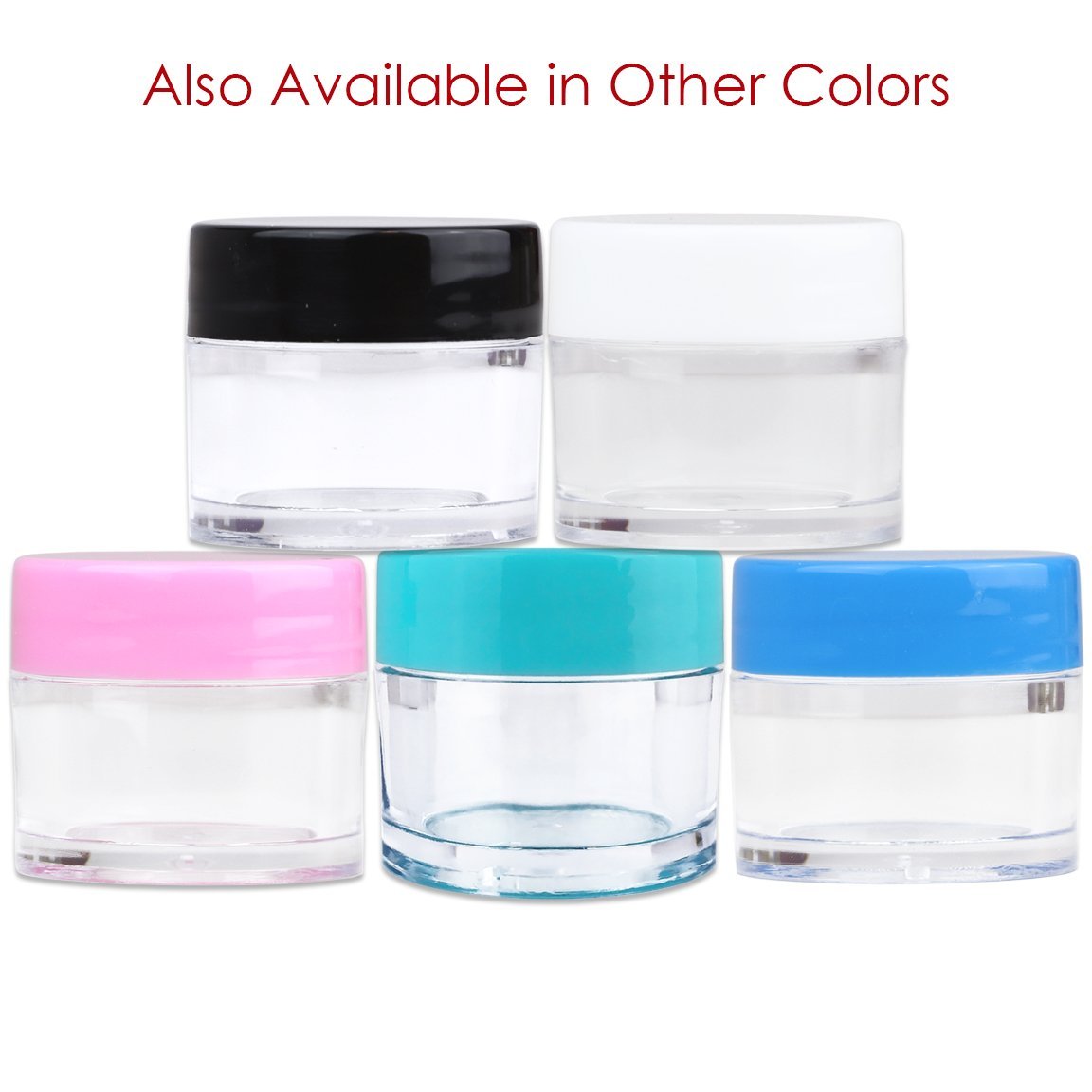 Beauticom 7g/7ml Thick Wall Clear Plastic Leak-Proof Jars with Black Lids - 1200pcs Bulk Pack for Cosmetics, Lip Balm, Lip Gloss, Creams & Lotions | Ideal for DIY Beauty Products, Travel Size Containers & Small Business Packaging