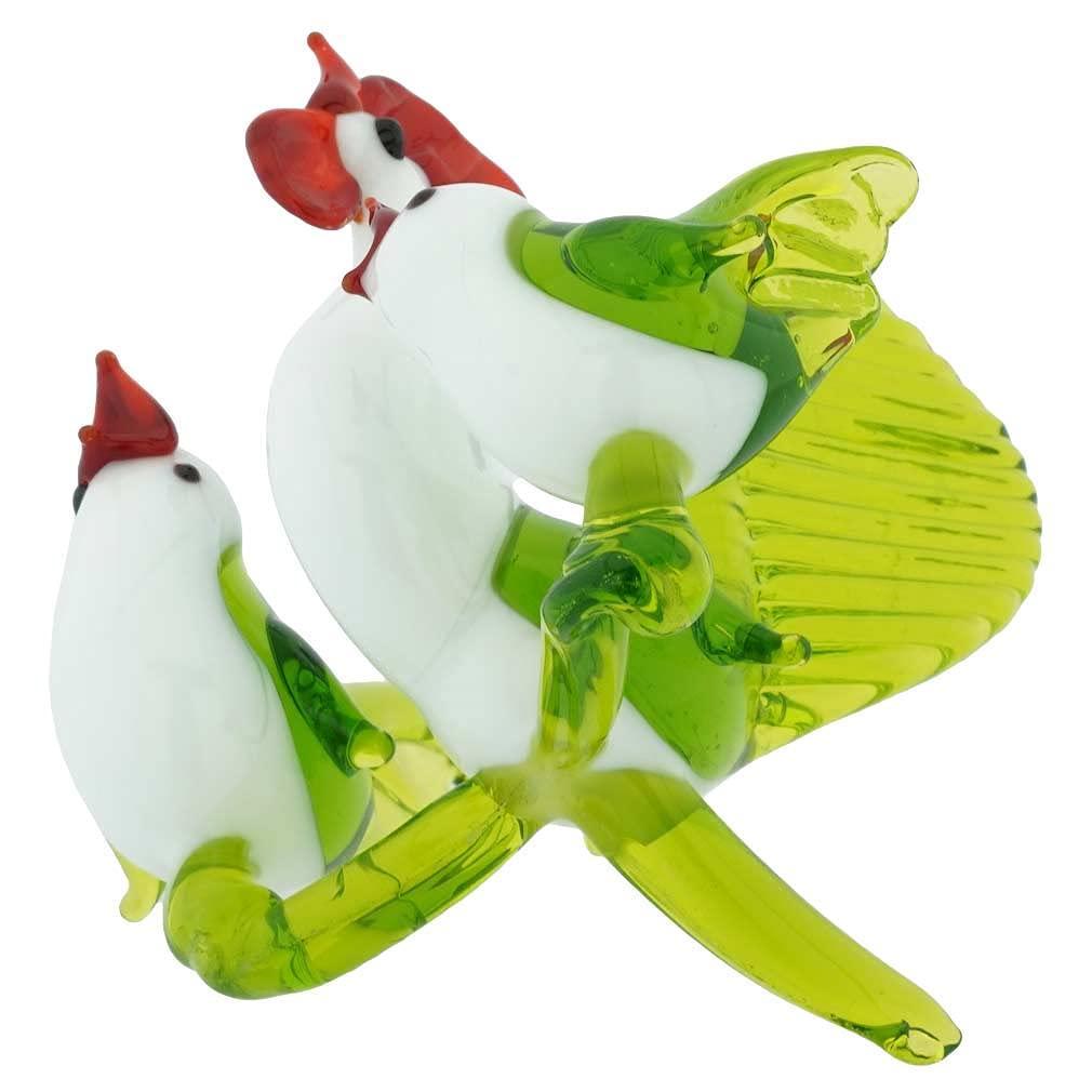 Authentic Murano Glass Hen with Baby Chicks - Handmade in Venice Italy | Elegant Home Decor & Collectible Gift for Mother's Day, Easter, or Kitchen Display
