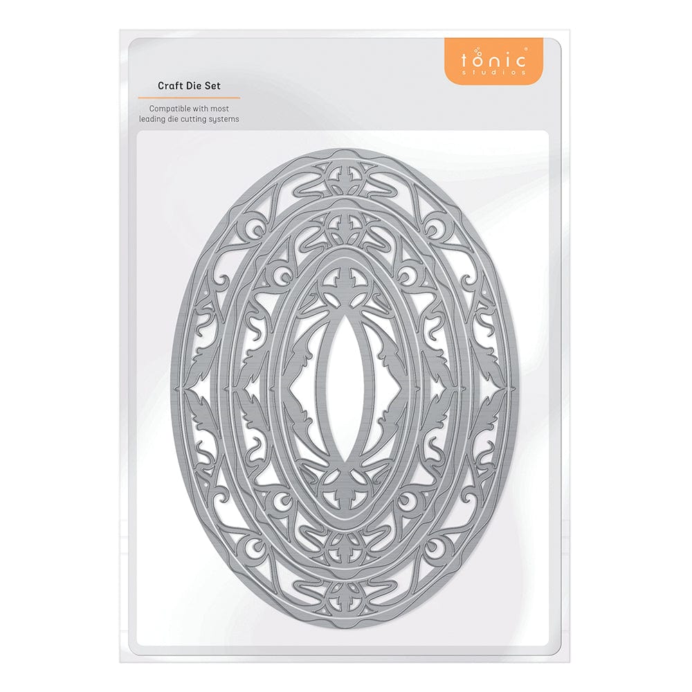 Tonic Studios Mini Art Nouveau Frame Die Set 4456E - Perfect for Scrapbooking, Card Making, and DIY Crafts