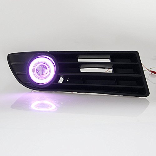 H11 55W LED Angel Eyes DRL Fog Lights for 2006-2010 Volkswagen Polo - Bright White Daytime Running Lights for Enhanced Visibility & Style