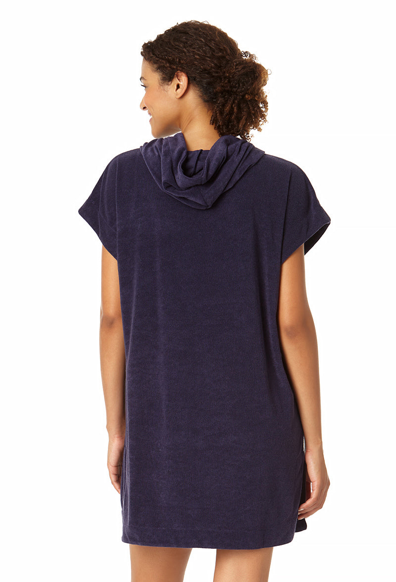 Anne Cole Women's Terry Cloth Hoodie Swimsuit Cover Up - Soft Beach Cover Up for Women, Swimwear Wrap, Poolside Lounge Wear, Perfect for Beach Vacation & Summer Outings