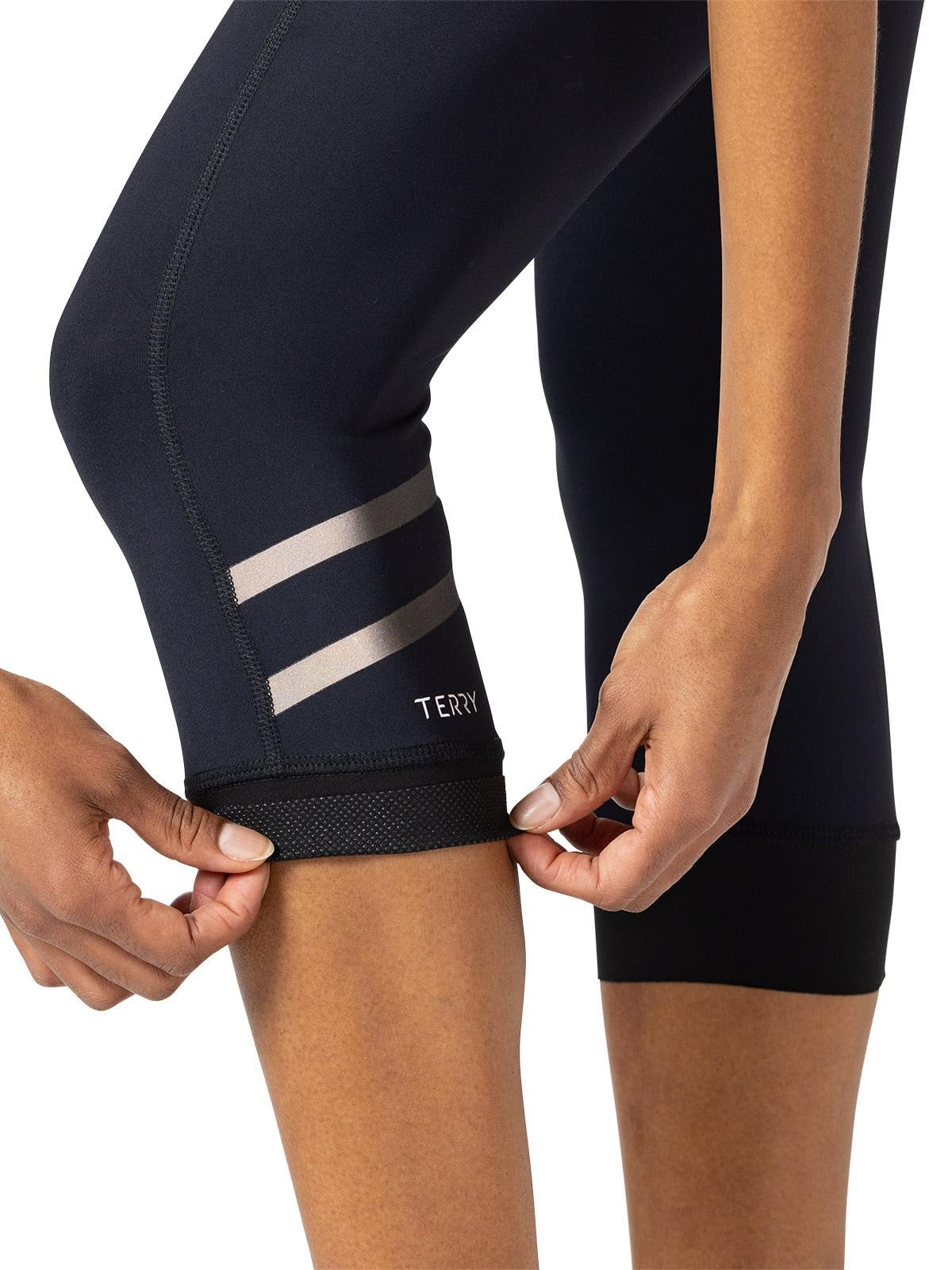Terry Cycling Bella Prima Women's Padded Bike Knickers - Breathable Flex Air Carbon Chamois Capris with Silicone Leg Band | Perfect for Road Cycling, Commuting & Outdoor Workouts